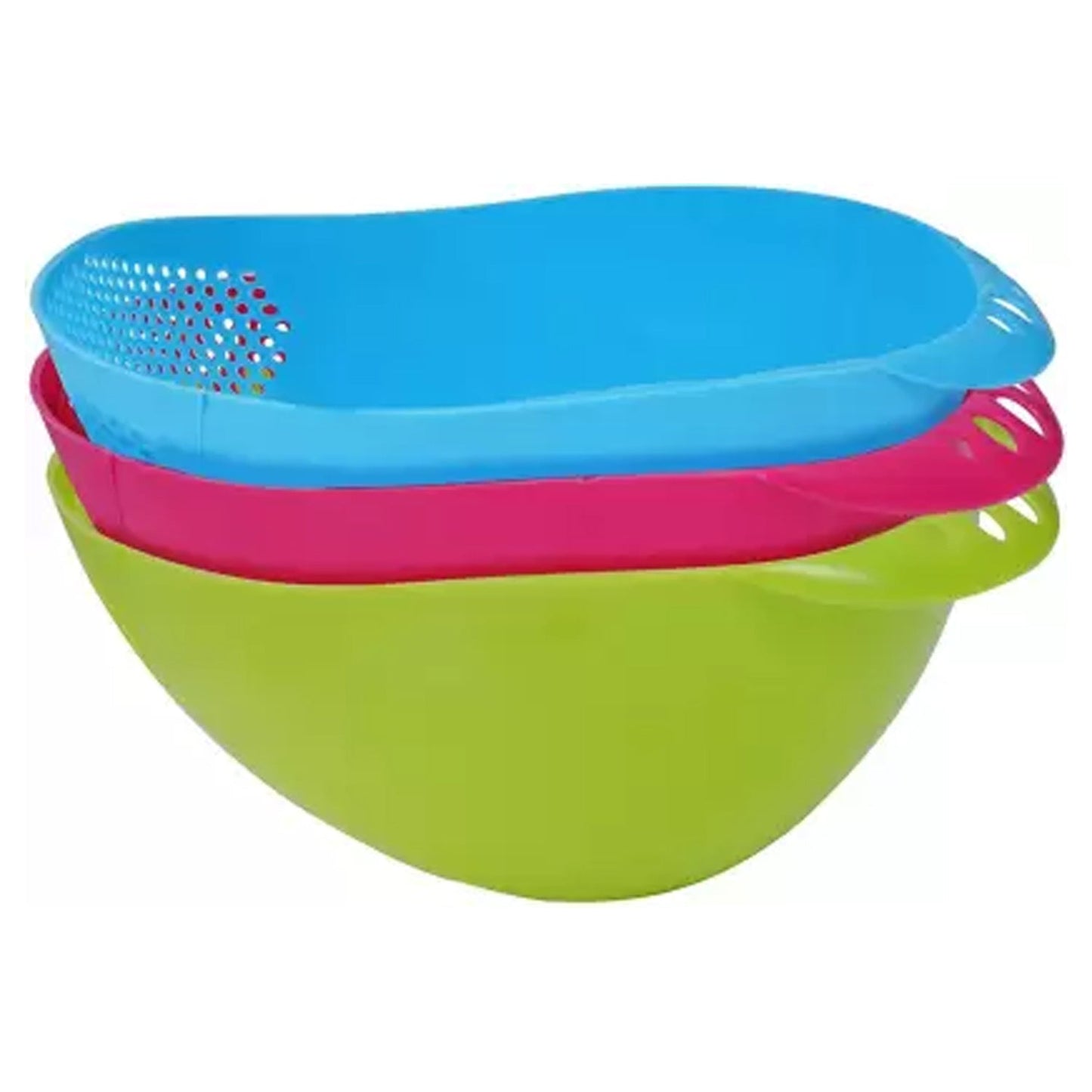 0081 Virgin Rice Bowl Durable Plastic Strainer, Water Strainer | Vegetable & Fruits Washing Bowl