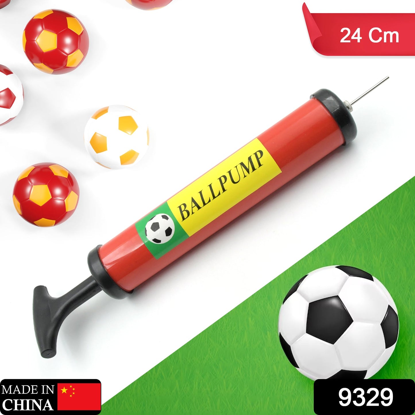 Plastic Pump for Inflating Balls (24CM & 33.5CM) - Inflatable Ball Development Toy