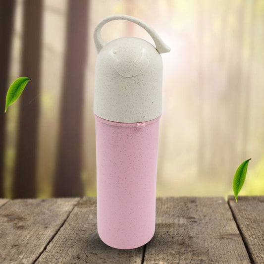 13075 Travel Coffee Cup Portable Water Bottle Wheat Straw Coffee Tea Mug Coffee Mug with Lids & Handle for Coffee Tea Portable for School (300 ML Approx)