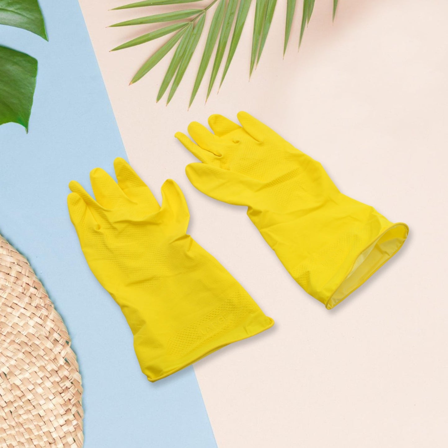 0679 Multipurpose Rubber Reusable Cleaning Gloves, Reusable Rubber Hand Gloves I Latex Safety Gloves I for Washing I Cleaning Kitchen I Gardening I Sanitation I Wet and Dry Use Gloves (1 Pair)