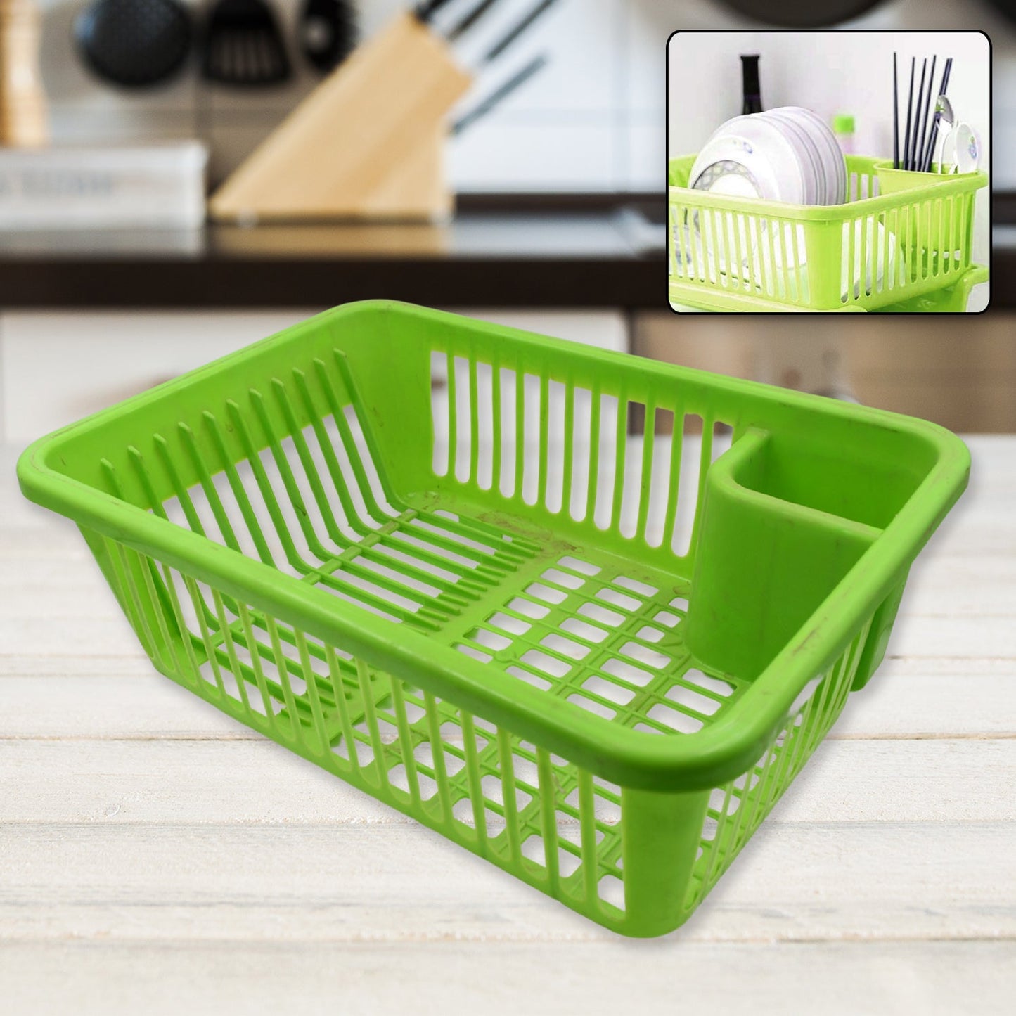 1134 Multipurpose Plastic Kitchen Basket, Dish, Vegetables and Fruits Washing, Laundry cloath Multipupose Organizer Basket (43x30 Cm)