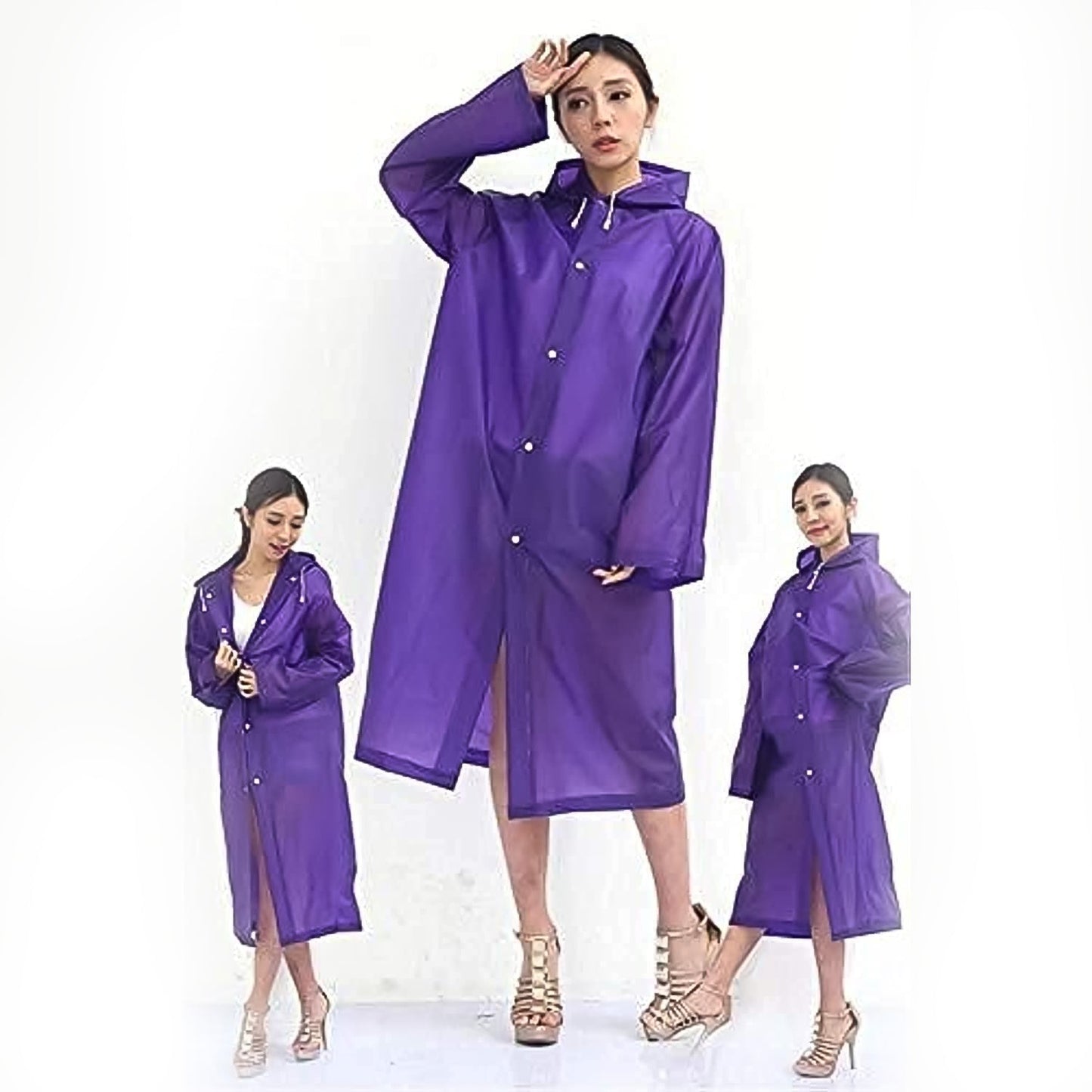 13133 EVA Raincoat Protect Body Arms Legs, Waterproof Reusable Rain Poncho for Women Men Adult Kids Outdoor Traveling Eva Material Raincoat / Rain wear / Rain Suit for Outdoor Accessory (1pc)