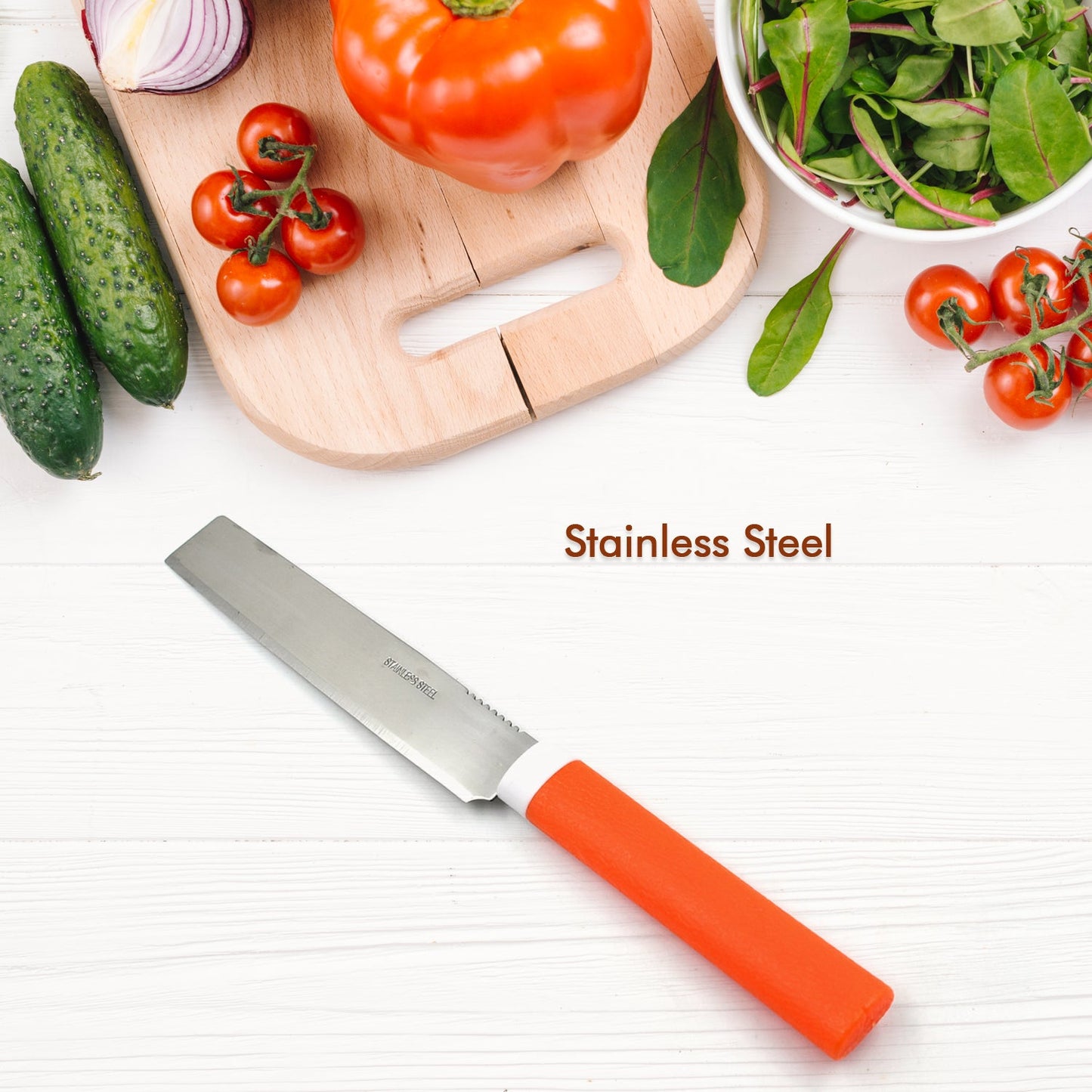 5945 Stainless Steel Knife For Kitchen Use, Knife Set, Knife & Non-Slip Handle With Blade Cover Knife