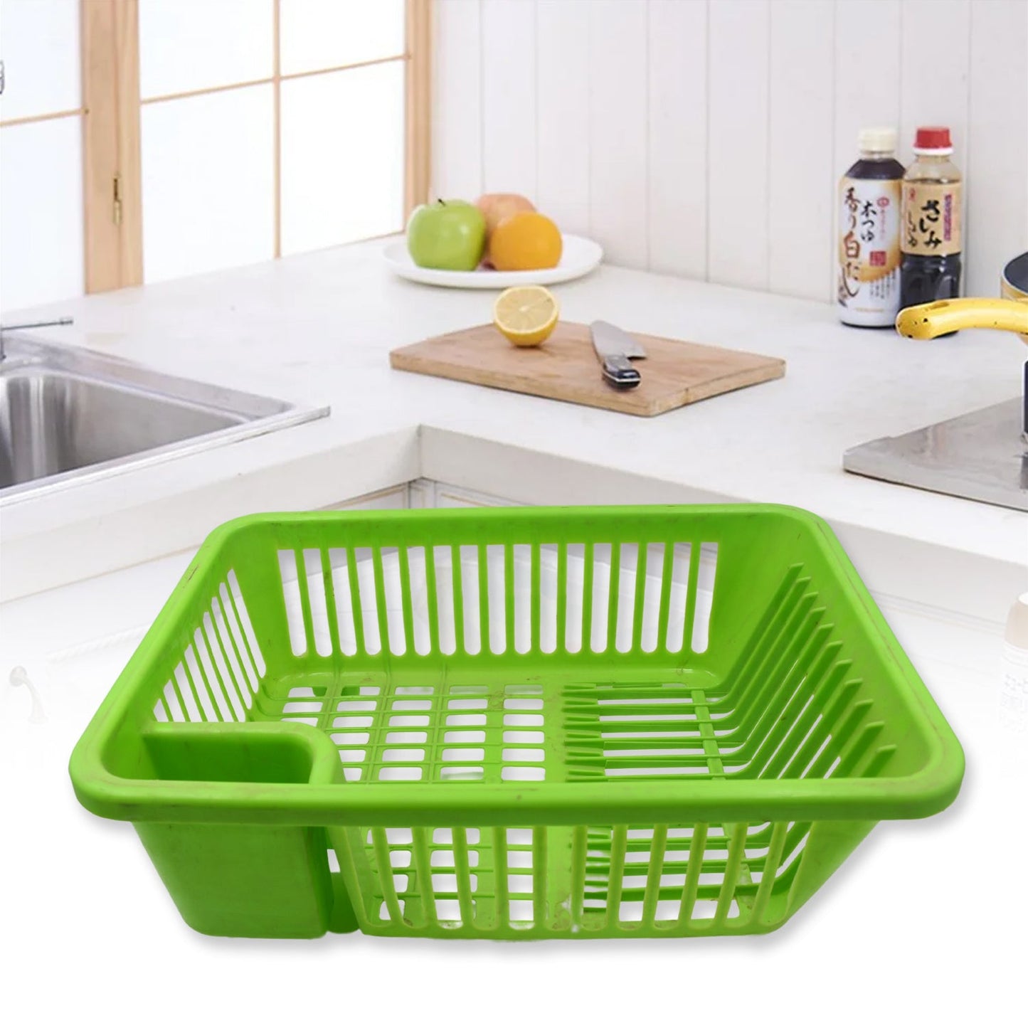 1134 Multipurpose Plastic Kitchen Basket, Dish, Vegetables and Fruits Washing, Laundry cloath Multipupose Organizer Basket (43x30 Cm)