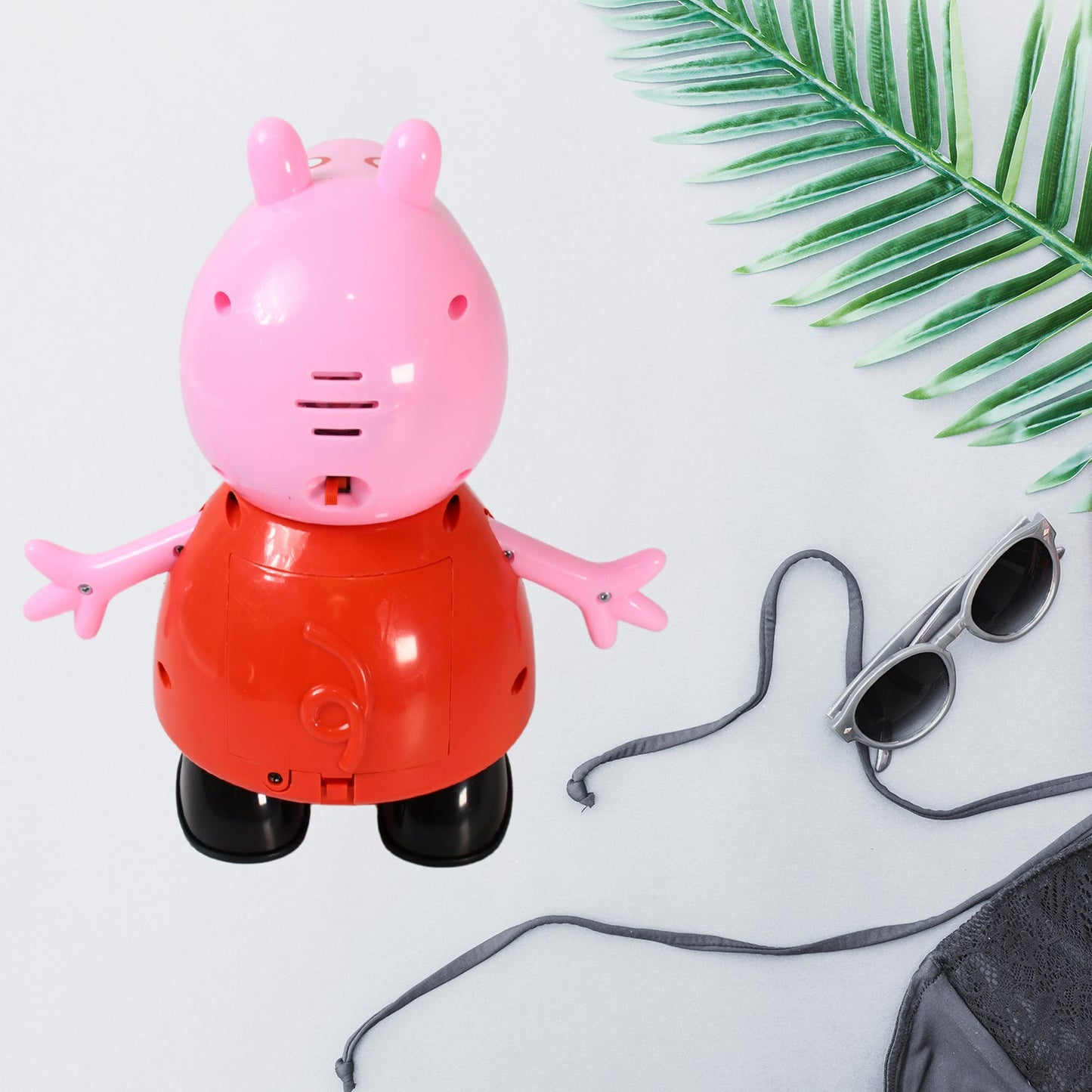 17926 Pig Children Play toy, Pretend Play Toy Fun Gift for Kids, Movable Hands, Legs Pig Pretend Play Toy Set for Kids Children with Soft Rubber Material (1 Pc / Battery Not included)