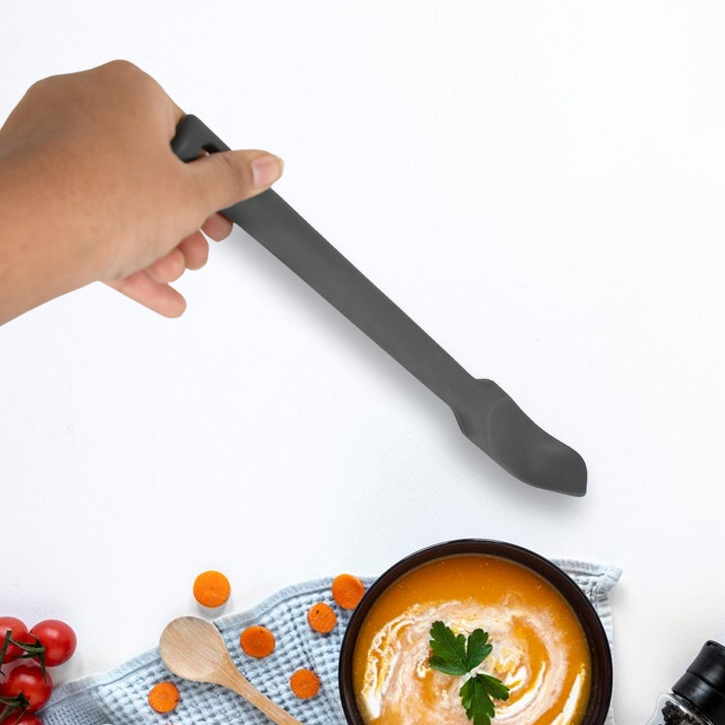 5642 Long Handle Silicone Kitchen Spatula Non-stick Rubber Spatula