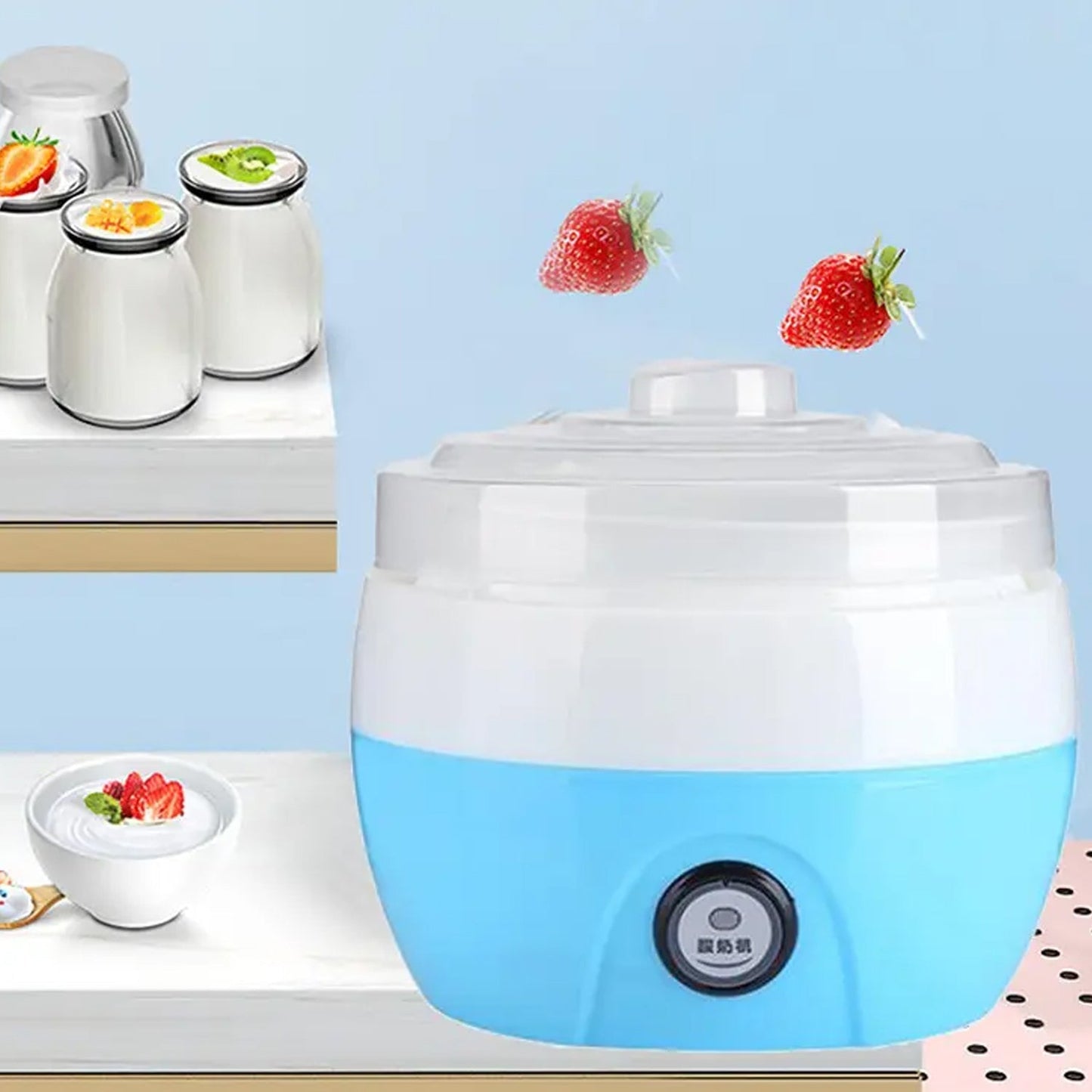 Electronic Yogurt Maker, Automatic Yogurt Maker Machine 1L Yoghurt DIY Tool Plastic Container for Home Use 