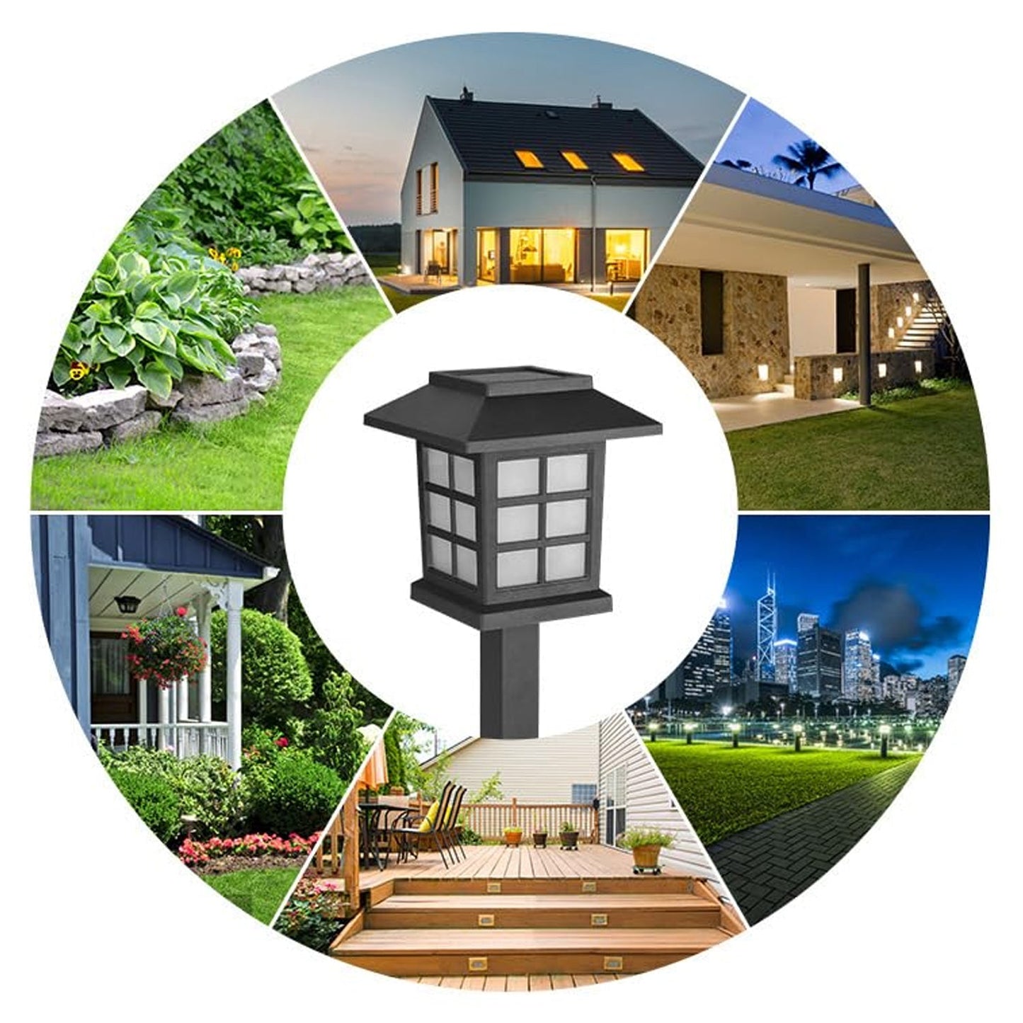 13021 Solar Garden Lights, Outdoor Solar Landscape Lights, Waterproof Outdoor Solar Lights Walkway for Patio, Lawn, Yard, and Landscape (Pack of 2)