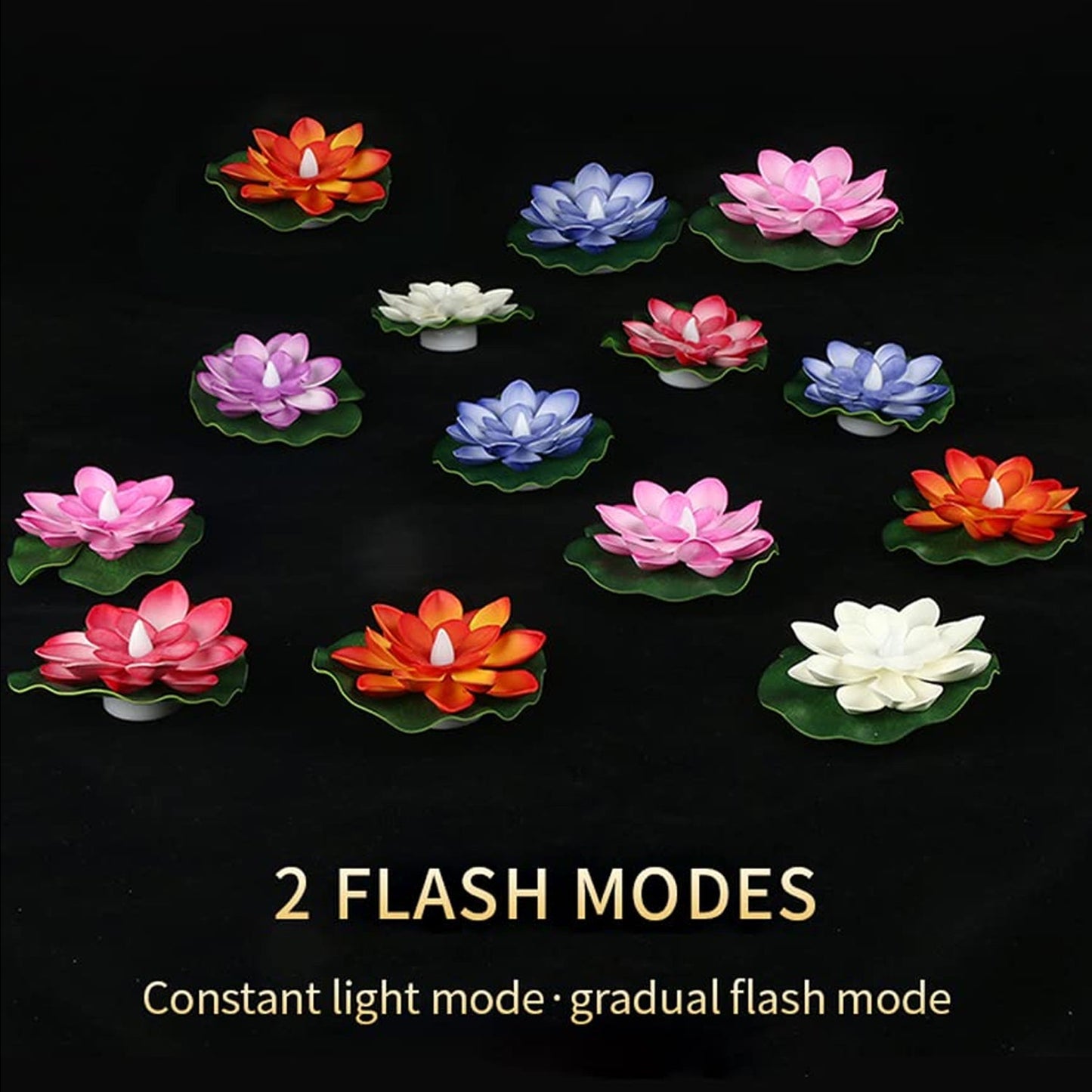 6556 Water Floating Smokeless Candles & Lotus Flowers Sensor Led TeaLight for Outdoor and Indoor Decoration - Pack of 6 Candle (Pack of 6)