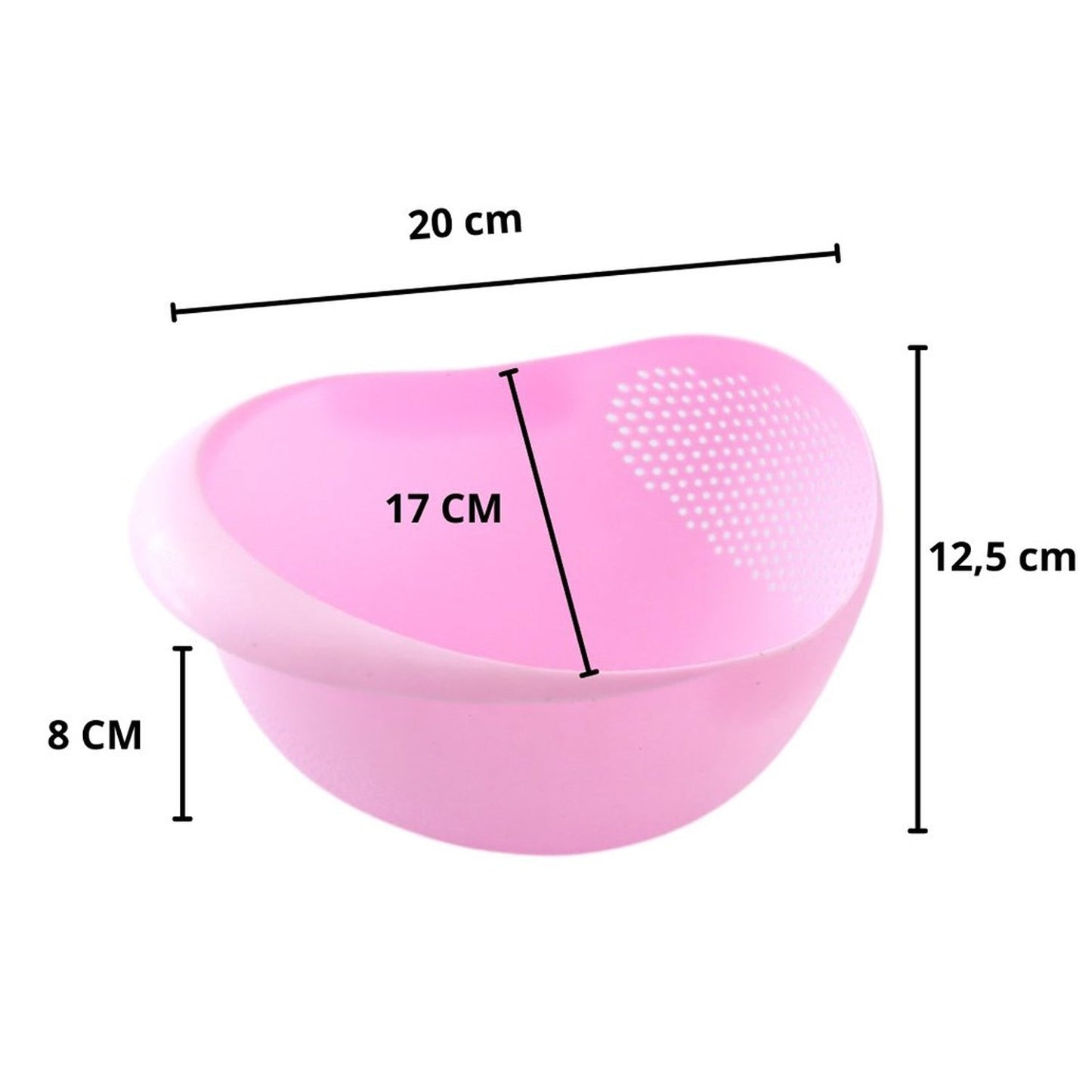 108 Kitchen Plastic big Rice Bowl Strainer Perfect Size for Storing and Straining 