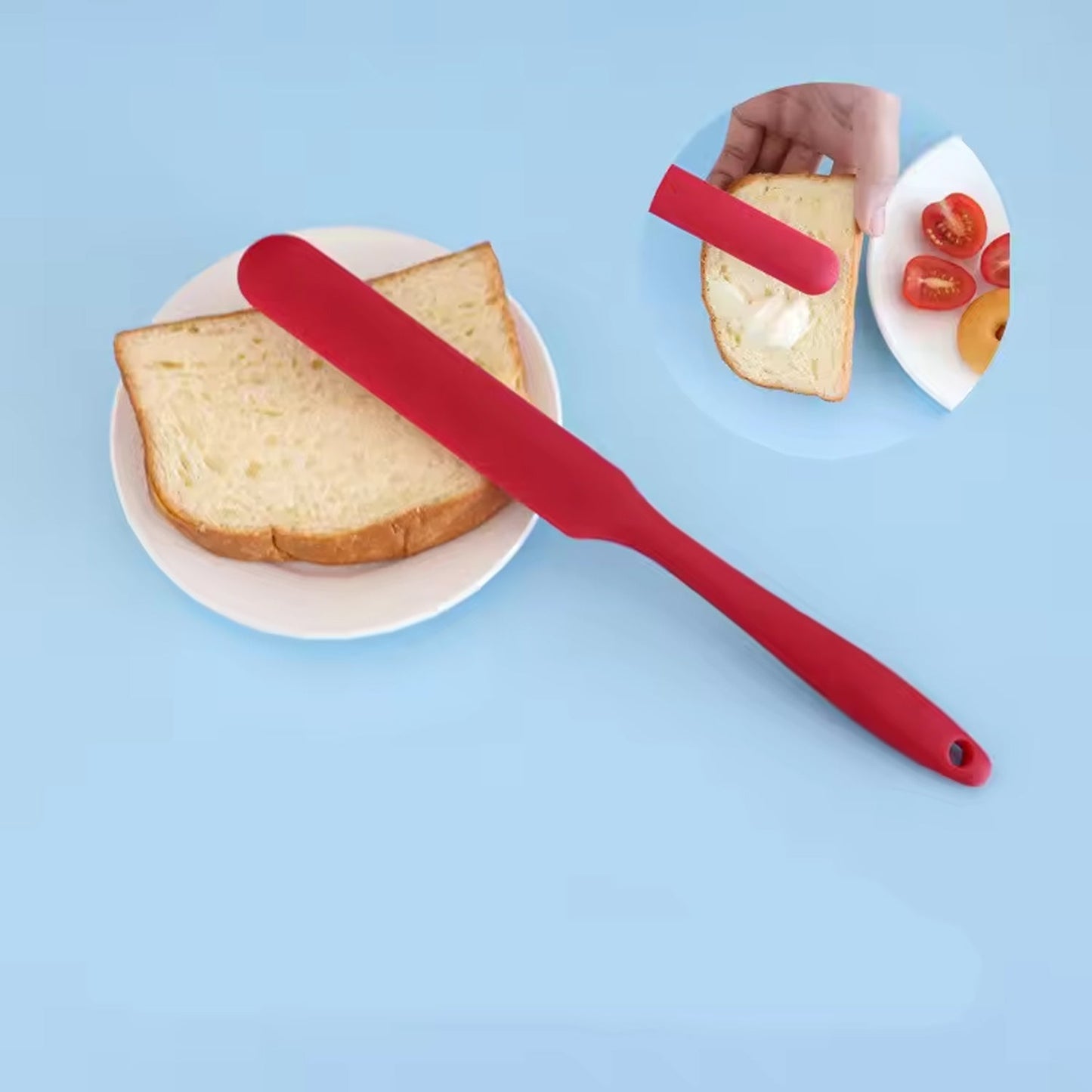 5618 Dough Scraper Silicone Cake Spatula Non-Stick Butter Scraper Cake Mixer Ice Cream Scraper Kitchen Pastry Baking Supplies Spatula Silicone (6 Pcs Set / 25 CM)