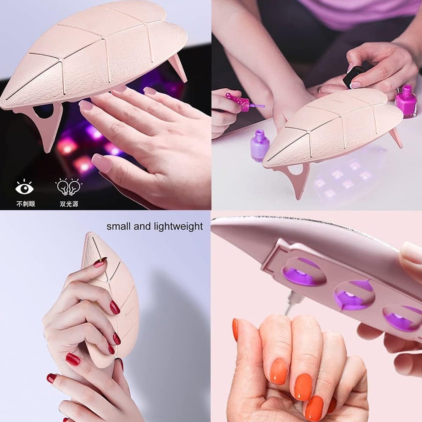 12914 Mini Nail Lamp 6w 6 Led UV Nail Dryer with USB Cable for Gel Nail Polish Nail Art Tools for Starters Home DIY Professionals Salon Manicure (1 Pc)