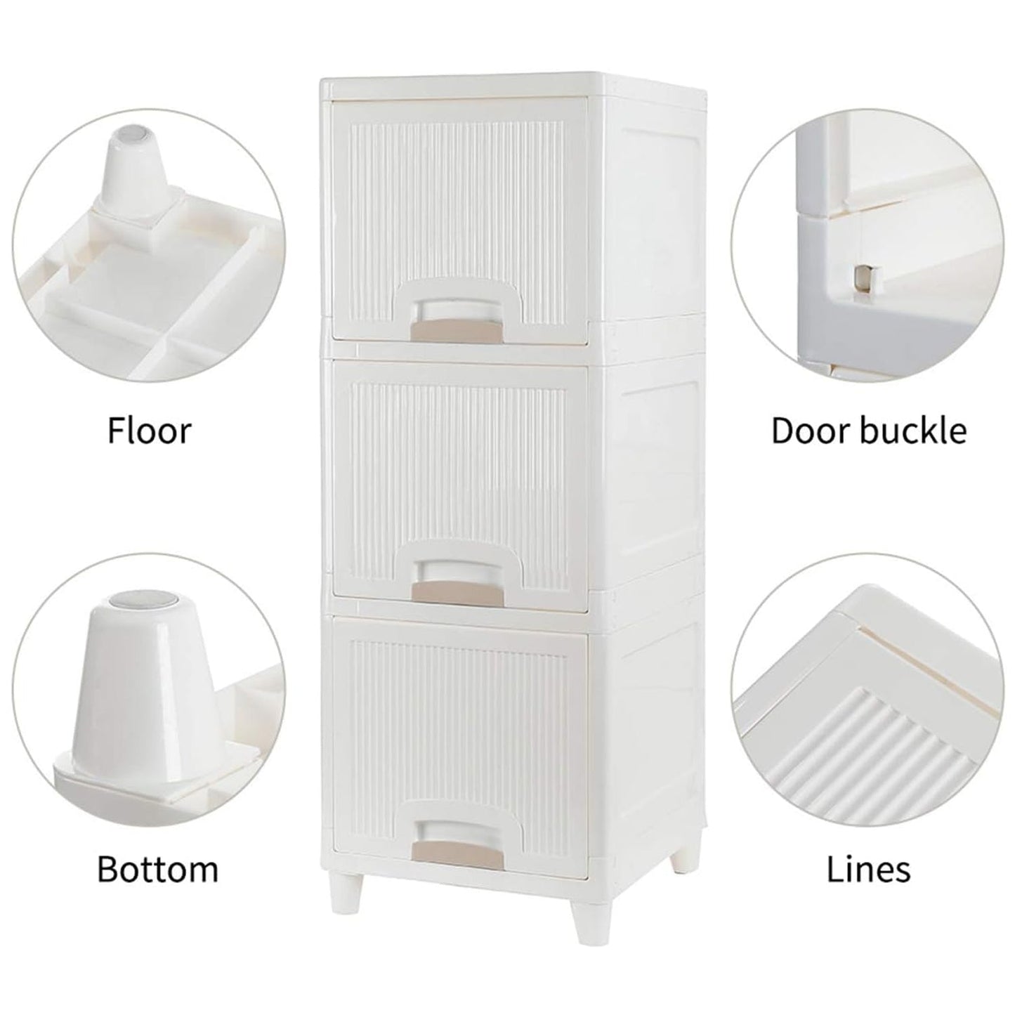 Multipurpose Storage Cabinet, Storage Solutions plastic drawers || Multi Layer Wardrobe Storage Drawers || Foldable Multipurpose Drawer Units For Kitchen, Bathroom, Bedroom, Cloth (4, 3, 2 Layer)