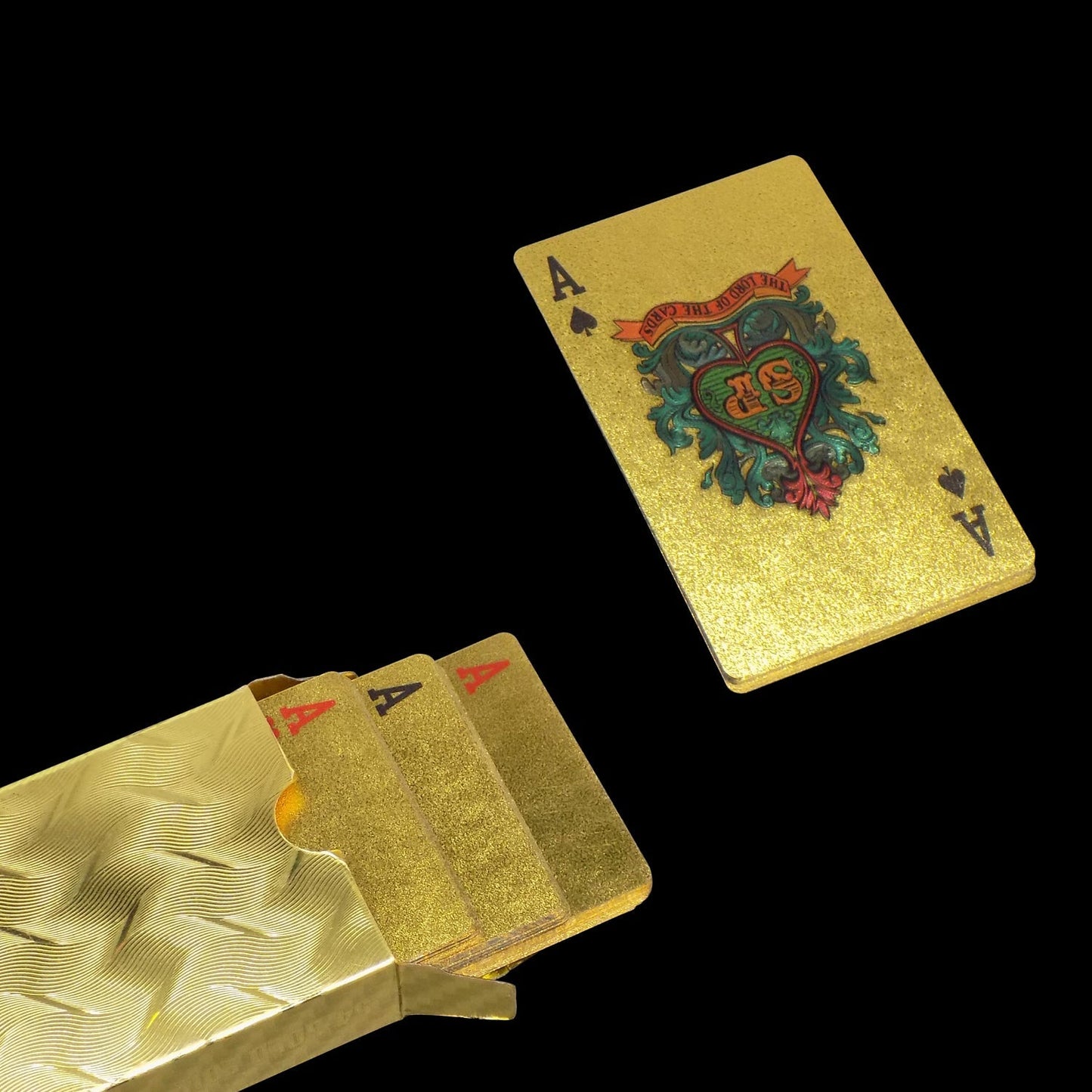 0523 Gold Plated Poker Playing Cards (Golden)