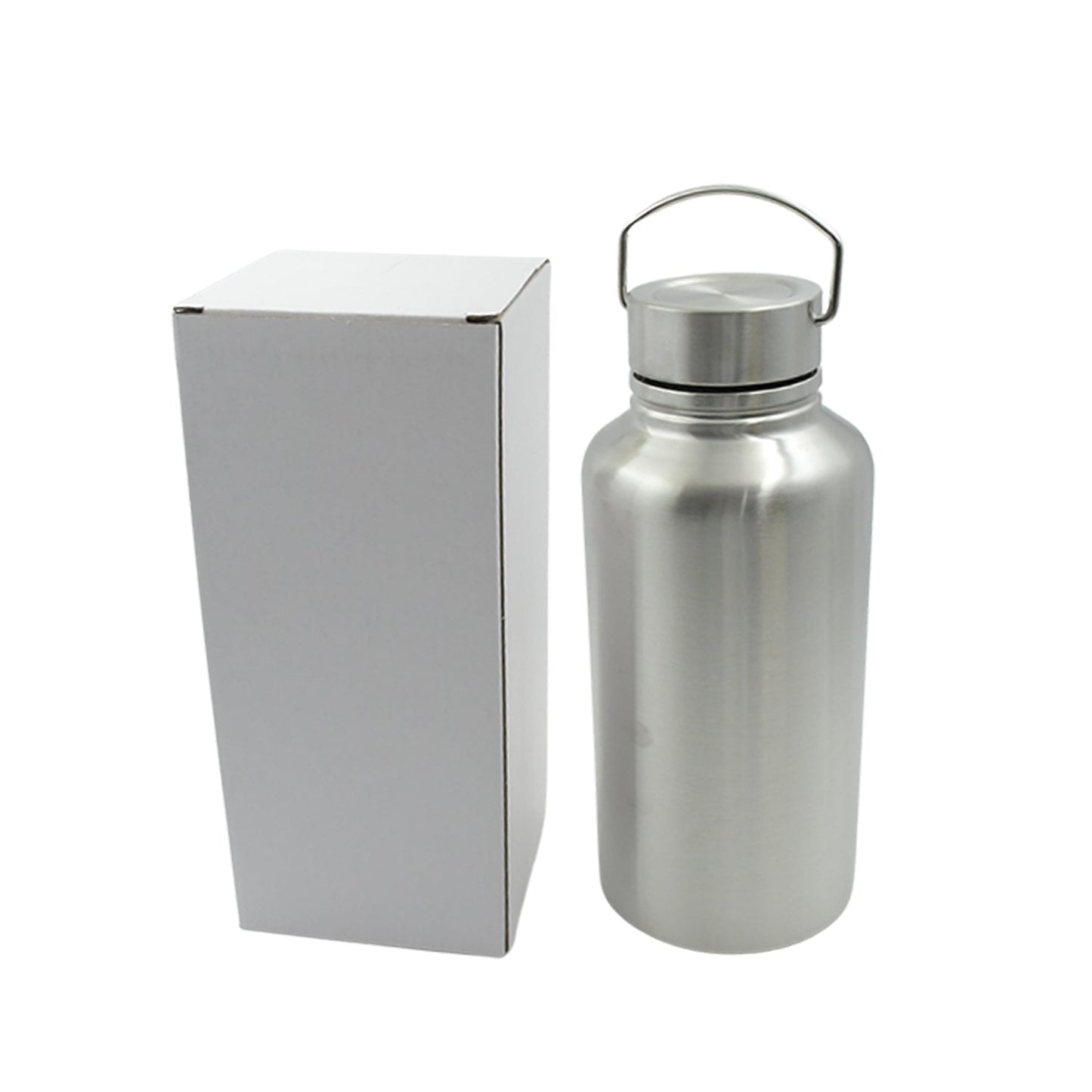 Stainless Steel Water Bottle with Handle (Large): Leak Proof, Hot & Cold, Gym