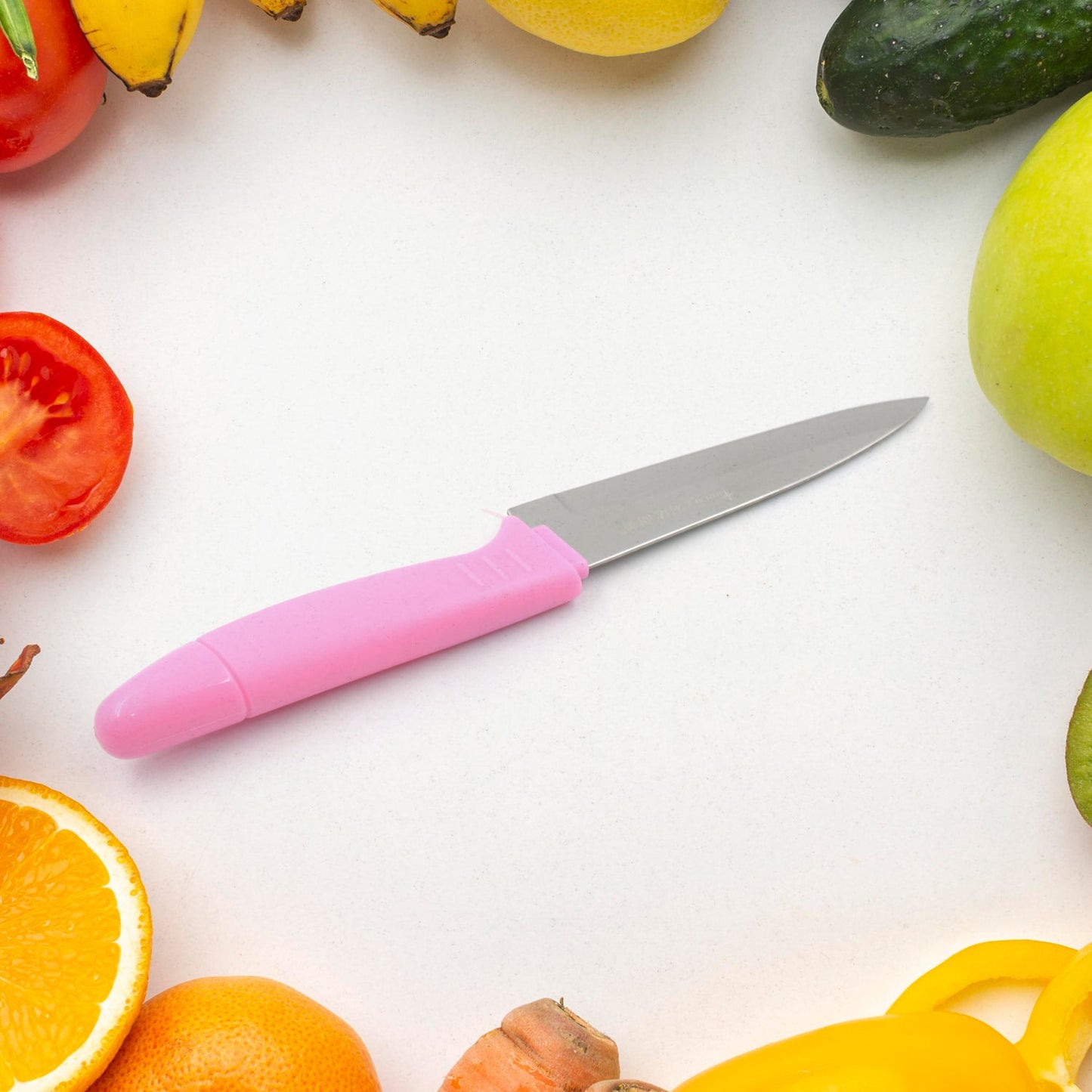 5838 Stainless Steel Fruit Knife, New Sharp and Durable Fruit Knife Small, Comfortable Non-slip Handle, with Protective Cover, Suitable for Most Types of Vegetables and Fruits(1 Pc)