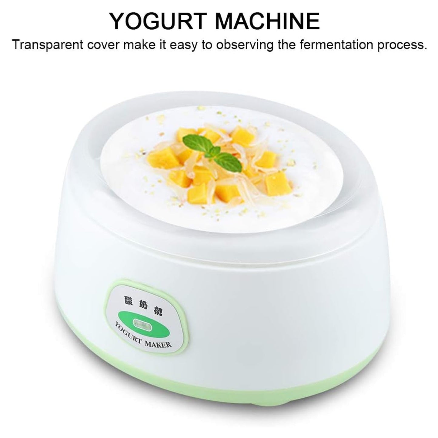 2533B ELECTRONIC YOGURT MAKER, AUTOMATIC YOGURT MAKER MACHINE 1L YOGHURT PLASTIC CONTAINER FOR HOME USE