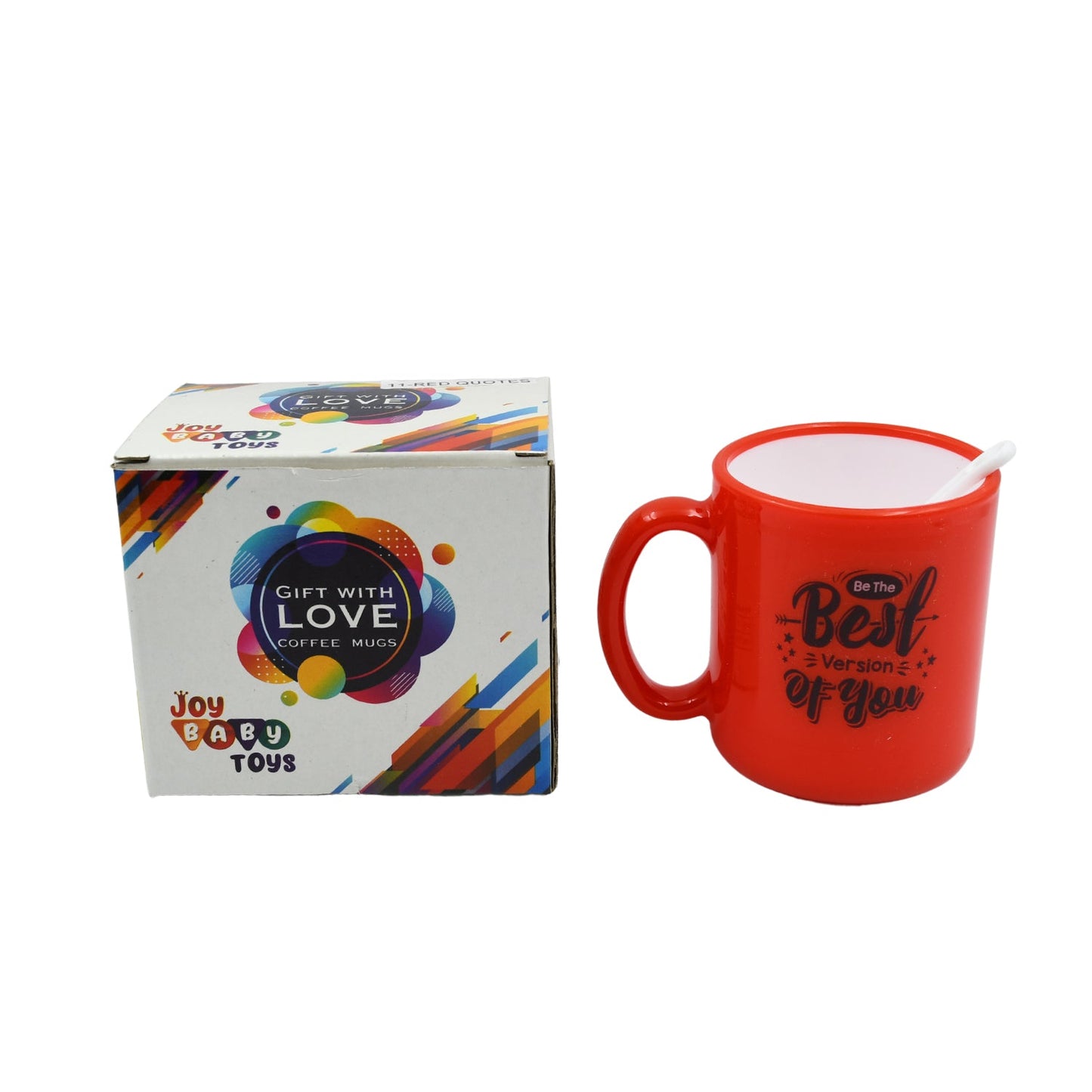 4122  Coffee Mug With Spoon and box packing, Design Coffee Mug Used for Drinking and Taking Coffees and Some Other Beverages in All Kinds of Places