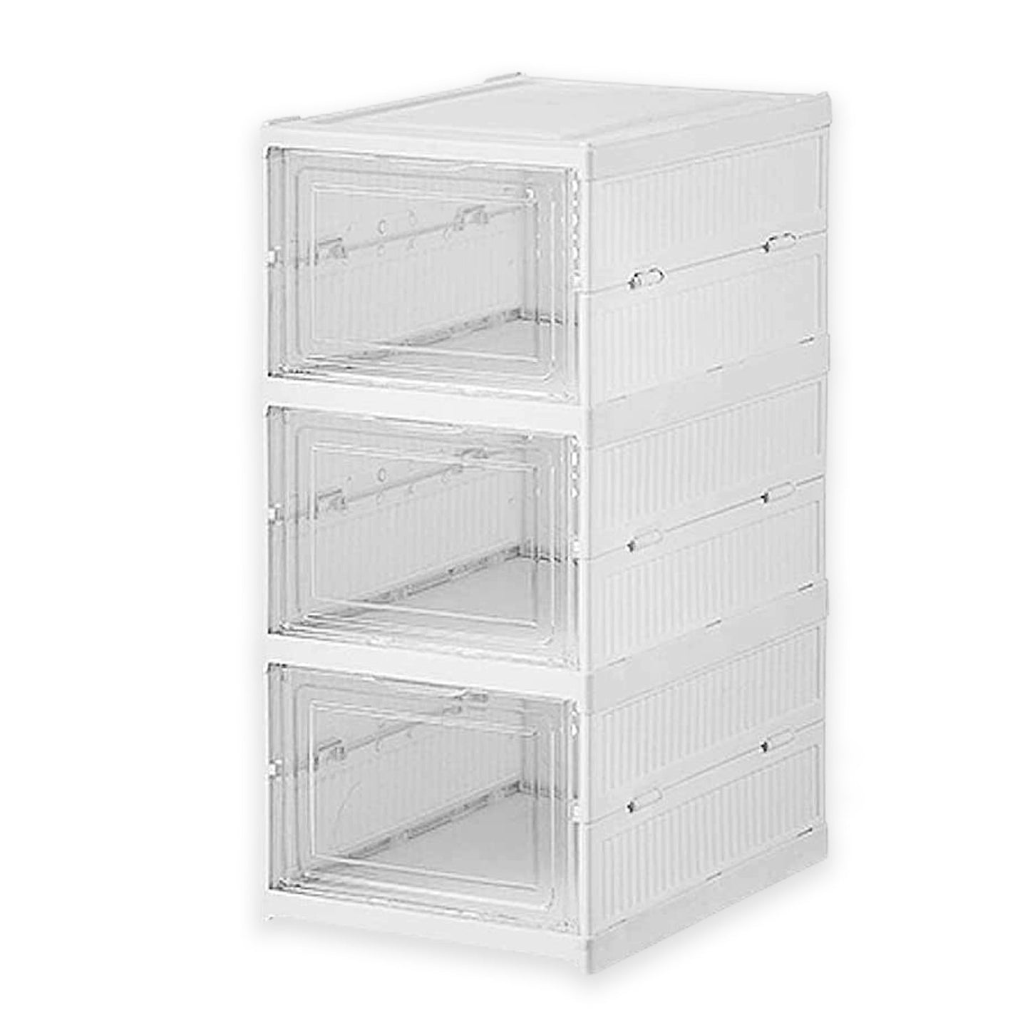 Stackable Multifunctional Storage, for Clothes Foldable Drawer Shelf Basket Utility Cart Rack Storage Organizer Cart for Kitchen, Pantry Closet, Bedroom, Bathroom, Laundry (2, 3, 4, 5, 6 / Layer 1 Pc)