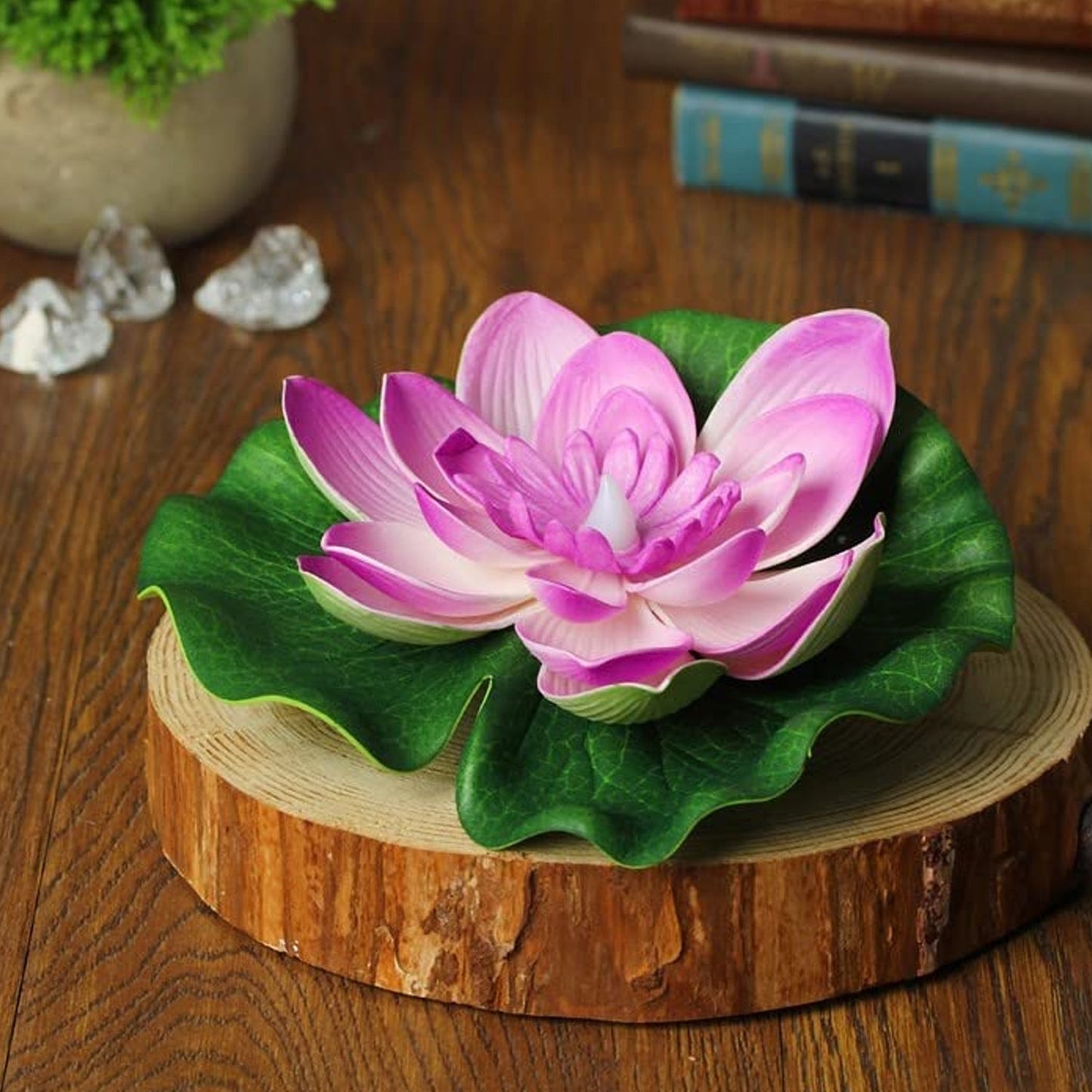 6556 Water Floating Smokeless Candles & Lotus Flowers Sensor Led TeaLight for Outdoor and Indoor Decoration - Pack of 6 Candle (Pack of 6)