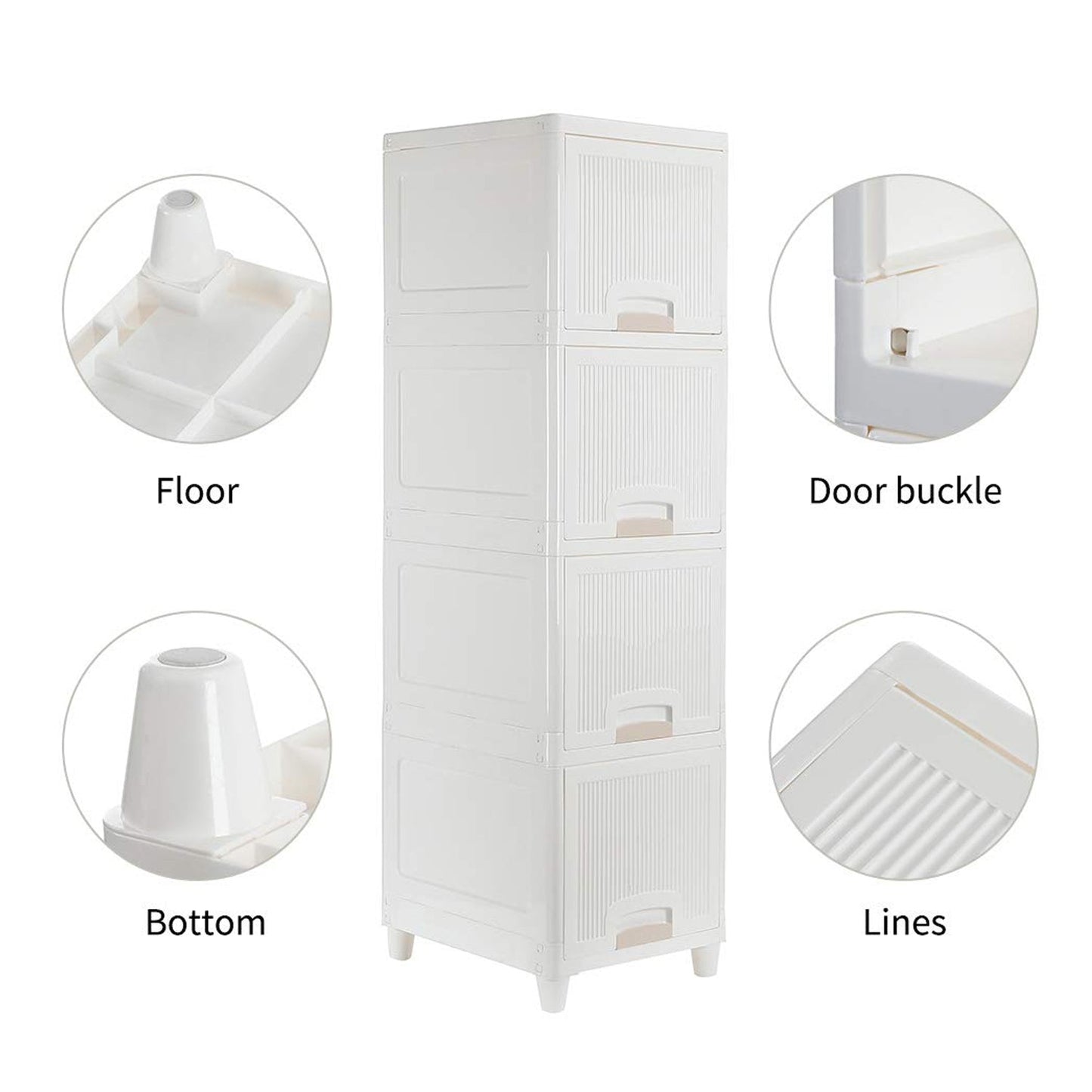 Multipurpose Storage Cabinet, Storage Solutions plastic drawers || Multi Layer Wardrobe Storage Drawers || Foldable Multipurpose Drawer Units For Kitchen, Bathroom, Bedroom, Cloth (4, 3, 2 Layer)