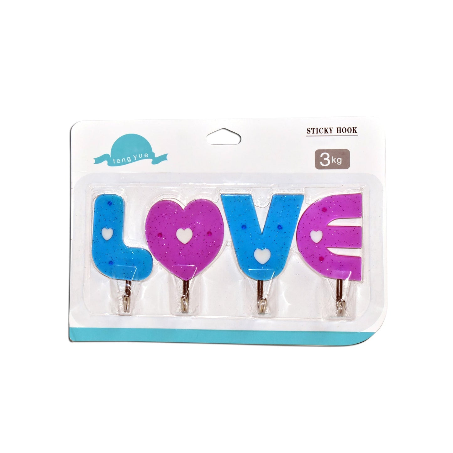 1121 Love Shape Self Adhesive Hooks 