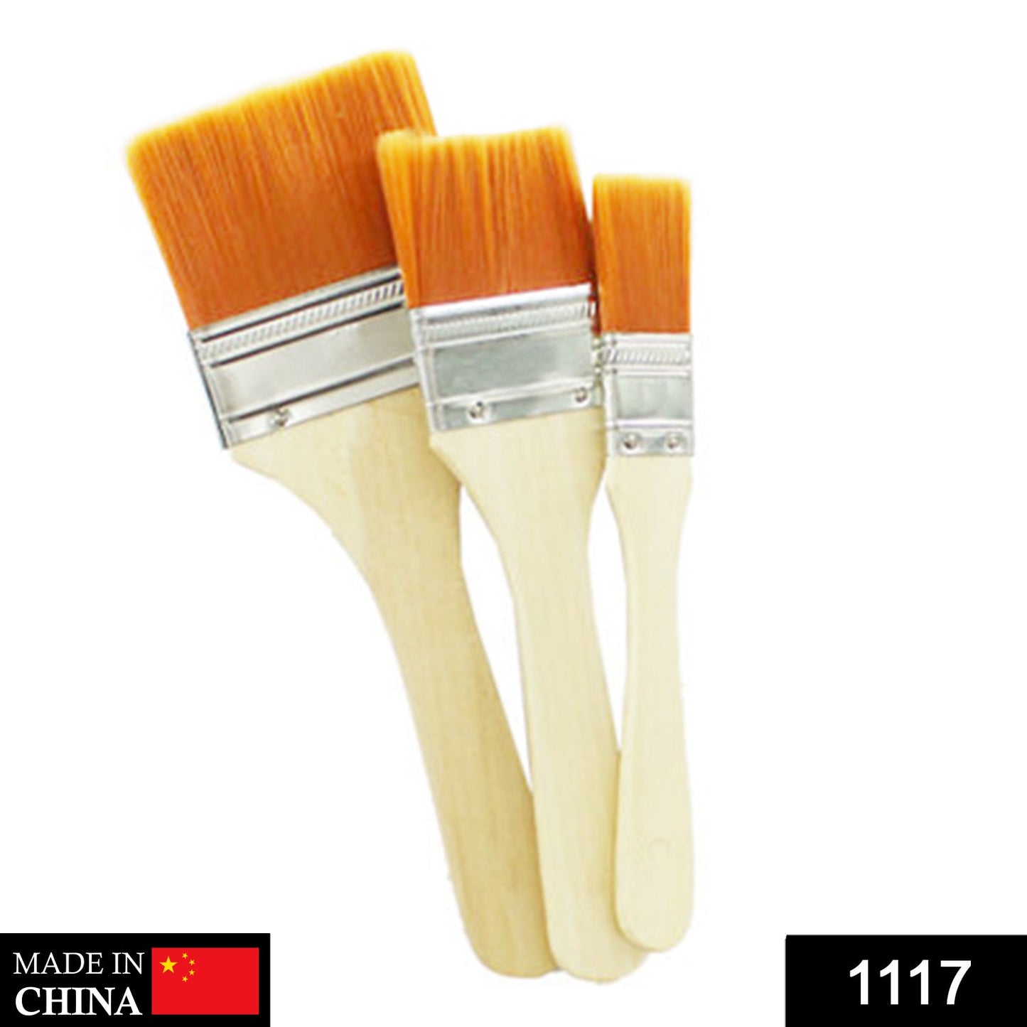 1117 Artistic Flat Painting Brush - Set of 3 