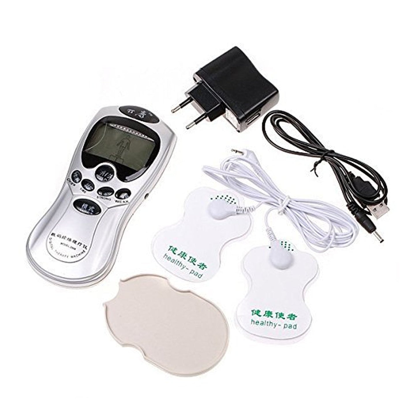 6723 Multifunctional Massager, Health Care Digital Chinese Meridian Tens Therapy Massager Relax Body Muscle Acupuncture Machine 4 Electrode Pads & Charger Adapter and Cable, Physiotherapy, Electric Digital Therapy neck back Mane Massage