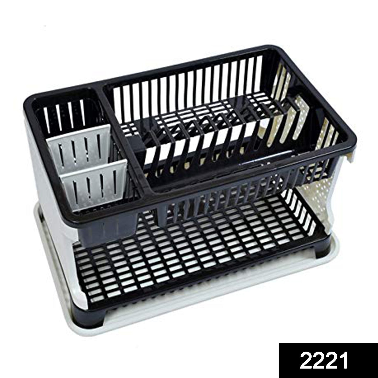 2221 Kitchen Organizer Rack with Water Storing Tray/Dish Rack 