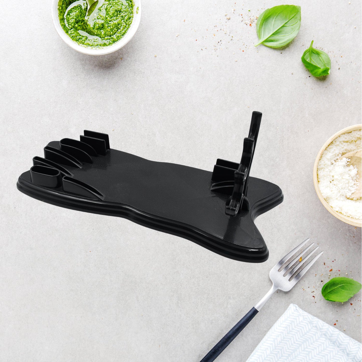 5914 Plastic Kitchen Knife Drawer Organizer, Knife Stand Storage for your kitchen. Replace your knife block with a revolutionary product. Clear your counter top of clutter, and easily identify the desired knife (1pc)