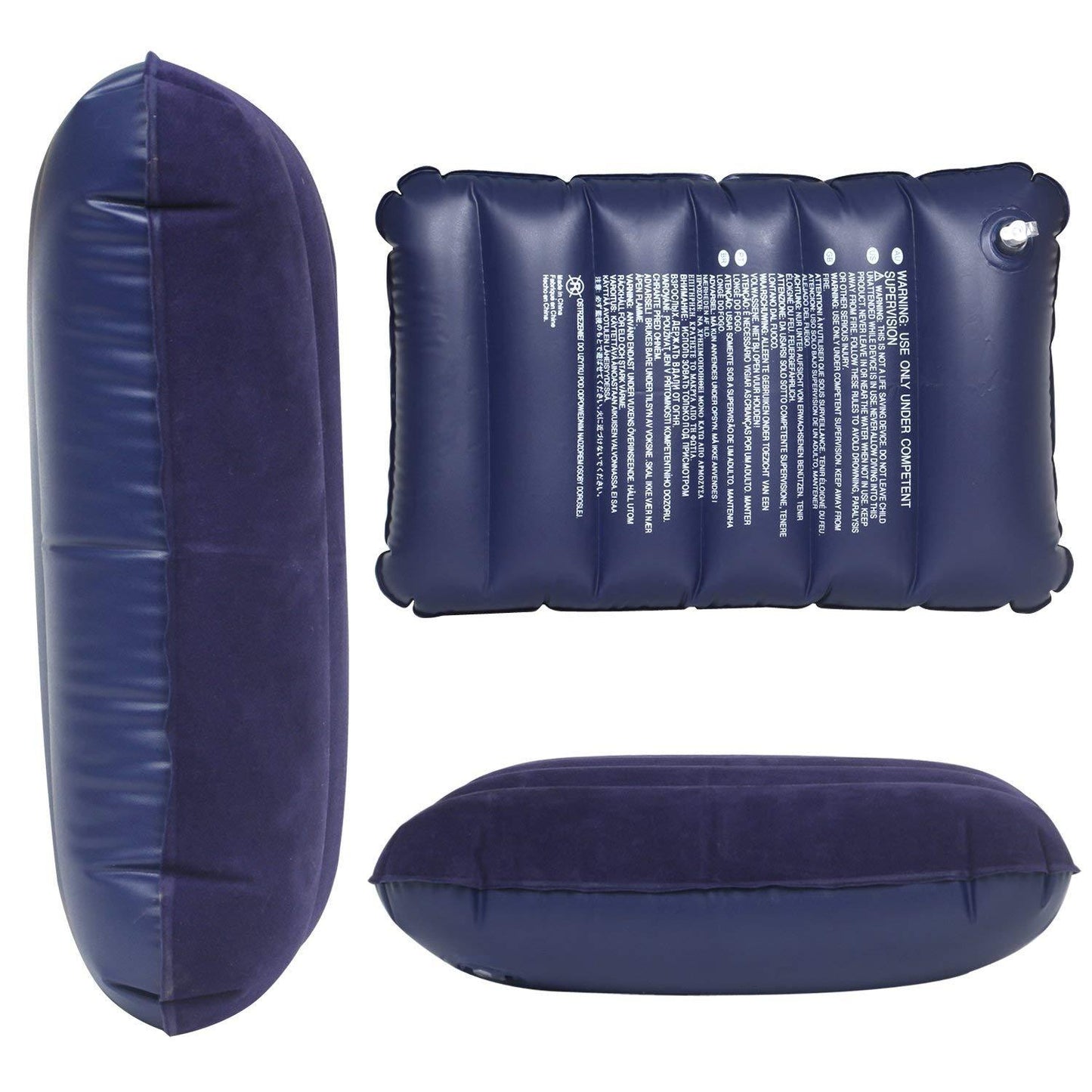 510 Velvet Air Inflatable Travel Pillow (Blue) 