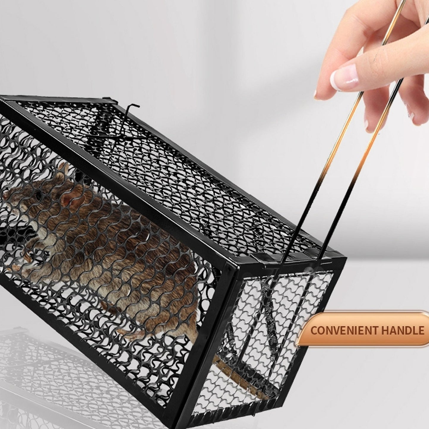 0365 Foldable Mouse Trap Squirrel Trap Small Live Animal Trap Mouse Voles Hamsters Live Cage Rat Mouse Cage Trap for Mice Easy to Catch and Release