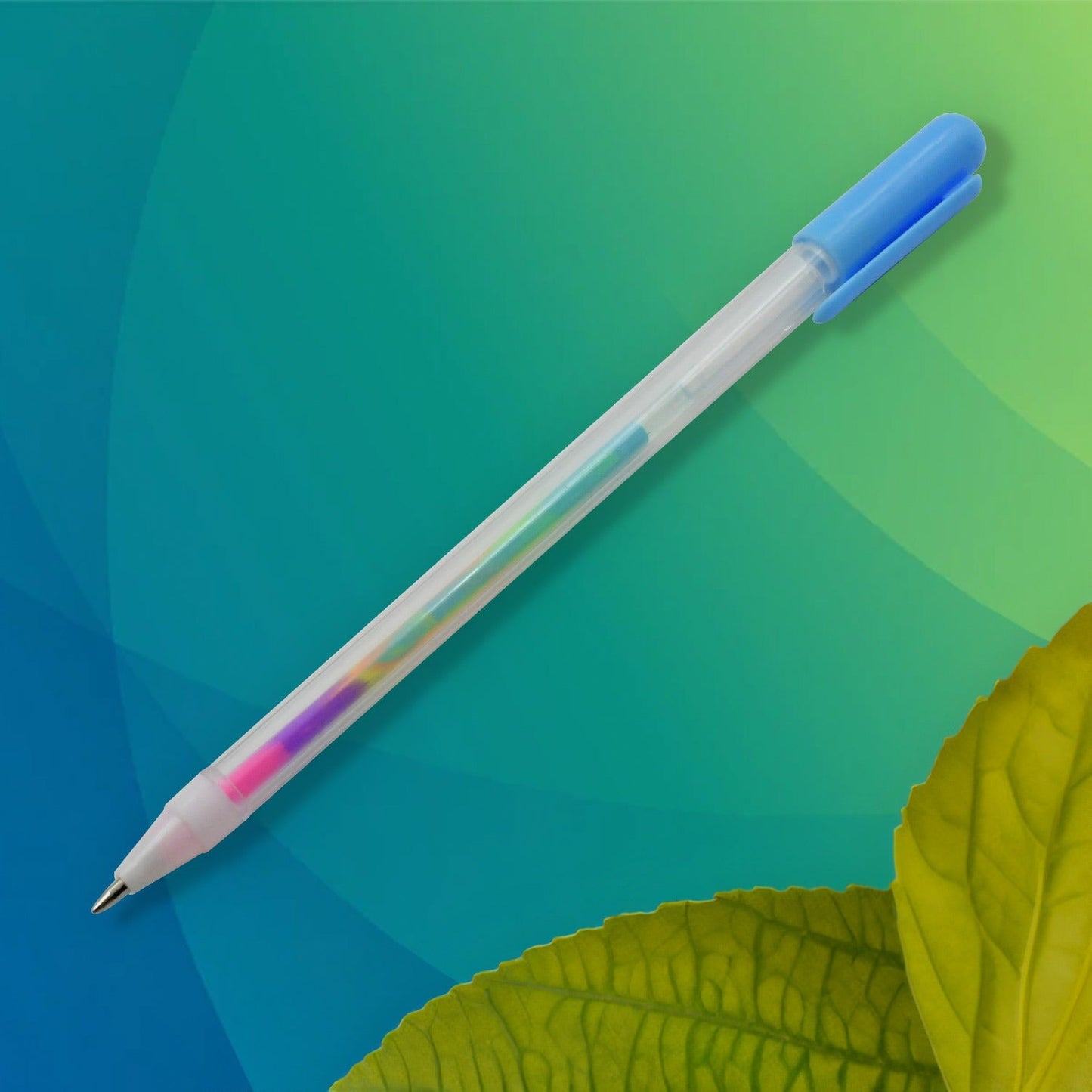 4636 6-in-1 Color Change Pen Gel Pens Color Change Pen Rainbow Color Change Funky Pens, Gel Pen, coloring pen, Roller Ball Pens, School Office Supply Gift Stationery New Released Sturdy and Fashionable (1 Pc)