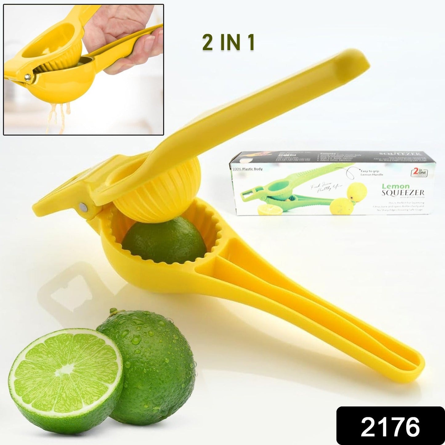 2176 Kitchen 2 in 1 Unbreakable Lemon Squeezer and Bottle Opener (1 Pc)