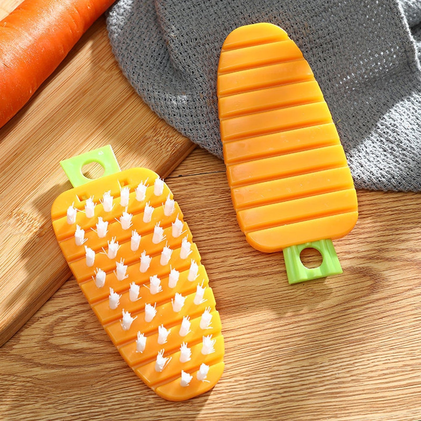 2950 Vegetable Scrubbing Brush, Vegetable Scrubber Nonâ€‘Toxic Fruit Brush Carrot Shape Vegetable Brush for Potato for Vegetable