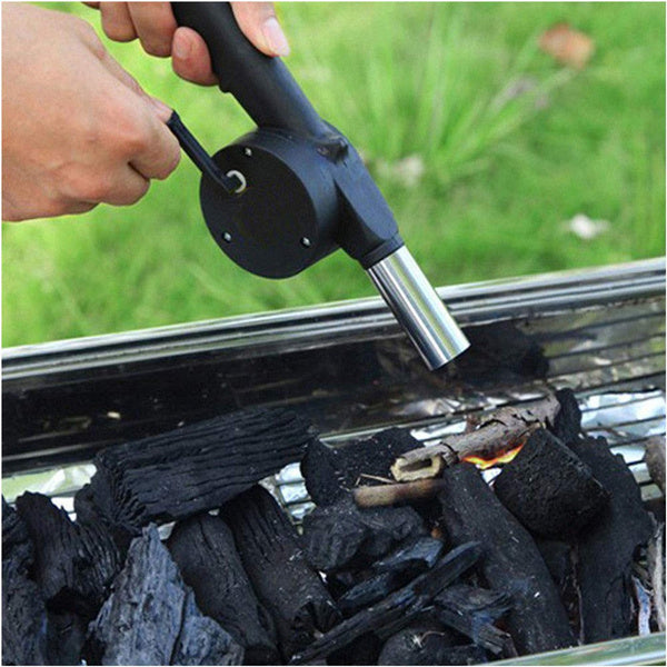 2282 Portable Hand Crank Air Blower Fan for Charcoal Grill BBQ 