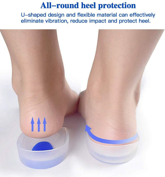 1413 Gel Heel cups Silicon Heel Pad for Heel Ankle Pain 