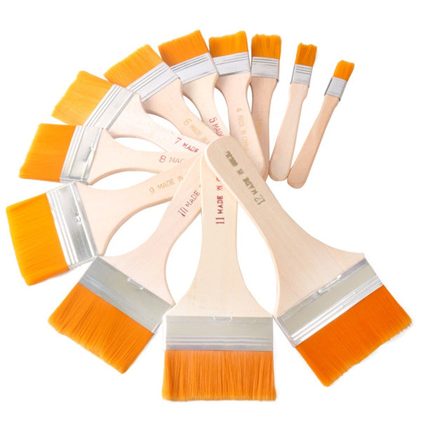 4663 Artistic Flat Painting Brush - Set of 12