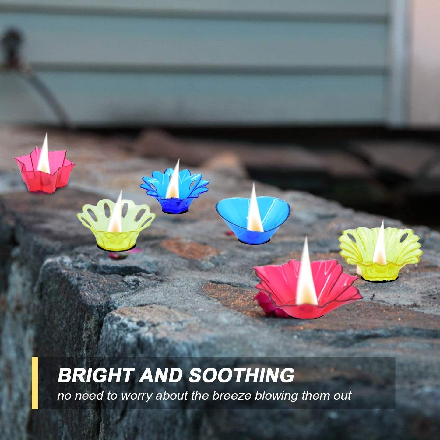 6004 Plastic Candle Cup with Multi Shape Diwali Diya Cup (Multicolor) (12 Pcs Set)