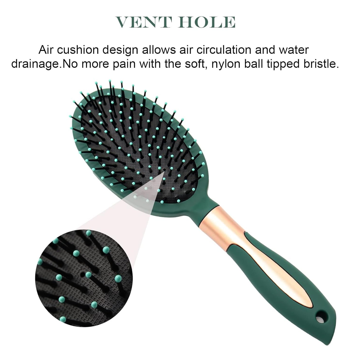 6415 Massage Comb, Air Cushion Massage Hair Brush Ergonomic Matt Disappointment for Straight Curly Hair Cushion Curly Hair Comb for All Hair Types, Home Salon DIY Hairdressing Tool  (1 Pc)