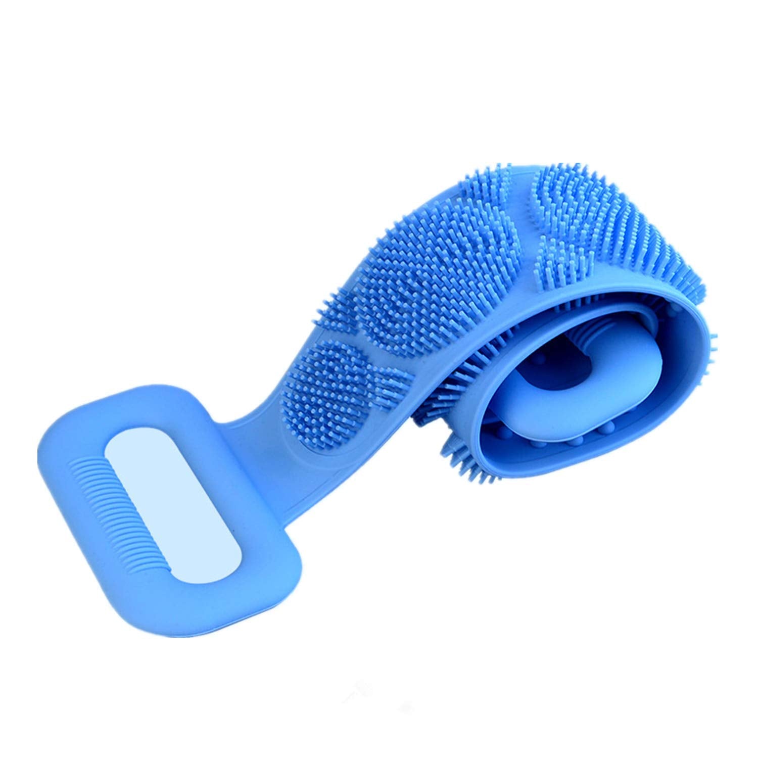 1302 Silicone Body Back Scrubber Double Side Bathing Brush for Skin Deep Cleaning 