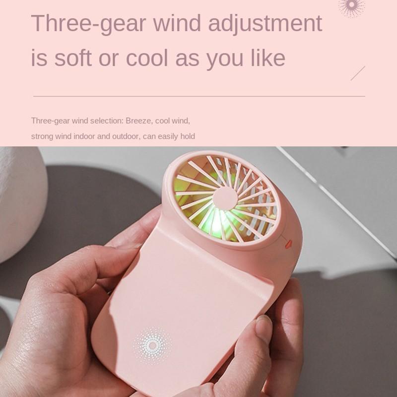 4814 Portable Mobile Phone Holder Fan  Personal Fan Multi- Function Fan Handheld Charging Fan (Battery Not Include)