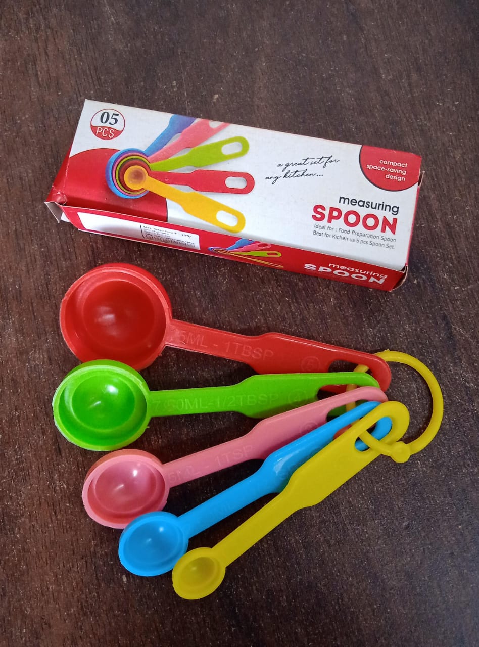 0730 Plastic Measuring Spoons - Set of 5