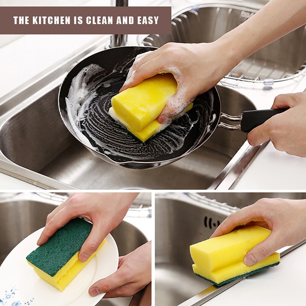 1421 Scrub Sponge 2 in 1 Pad for Kitchen, Sink, Bathroom Cleaning Scrubber 