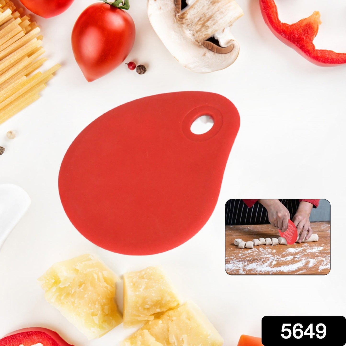 5649 Silicone Cream Scraper Bread Cake Pastry Dough Slicer Hanging Cafe Kitchen Multi-Purpose Smooth Spatula Baking  (1 Pc)