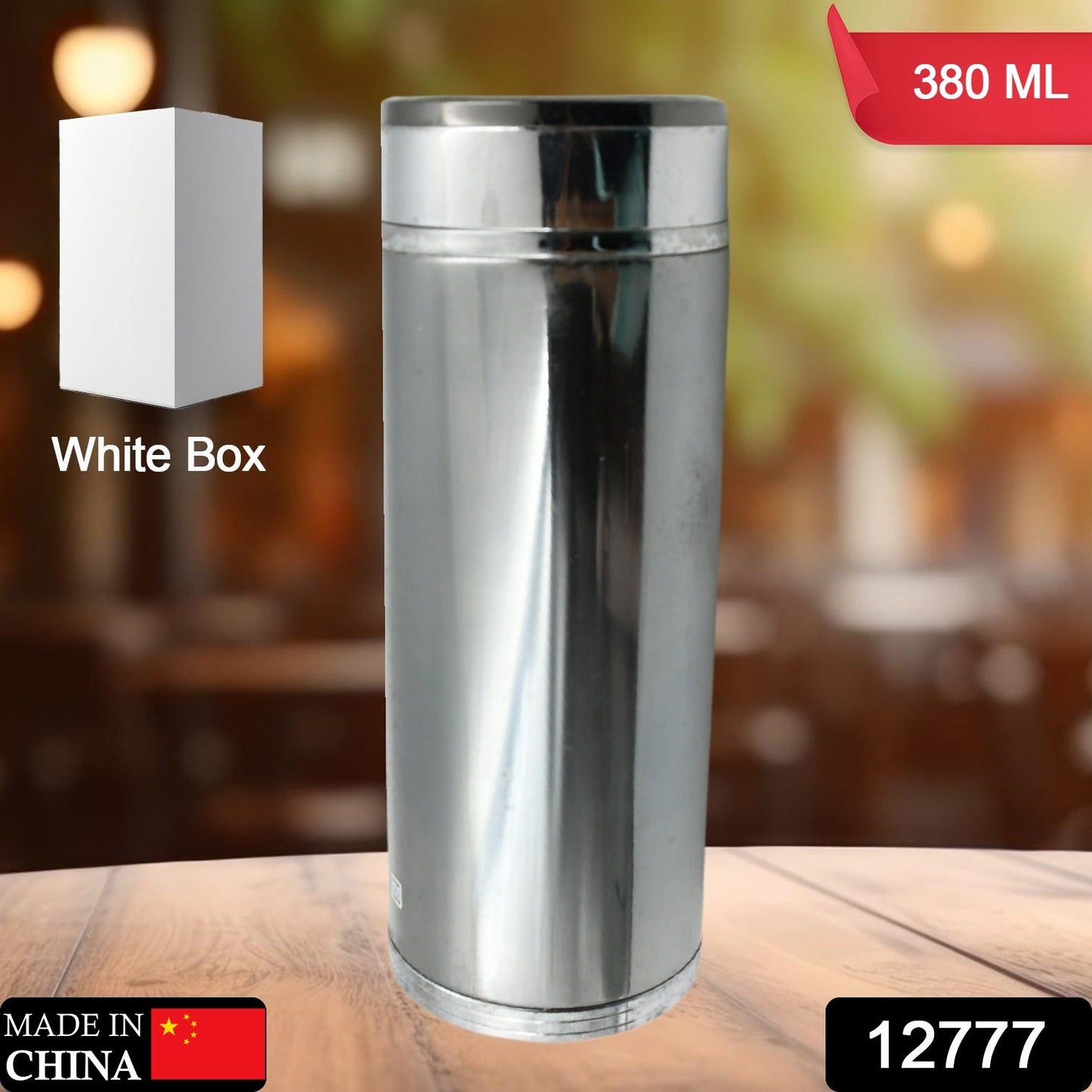 12777 Stainless Steel Water Bottle Leak Proof, Rust Proof, Hot & Cold Drinks, Gym Sipper BPA Free Food Grade Quality, Steel fridge Bottle For office / Gym / School (380 ML)