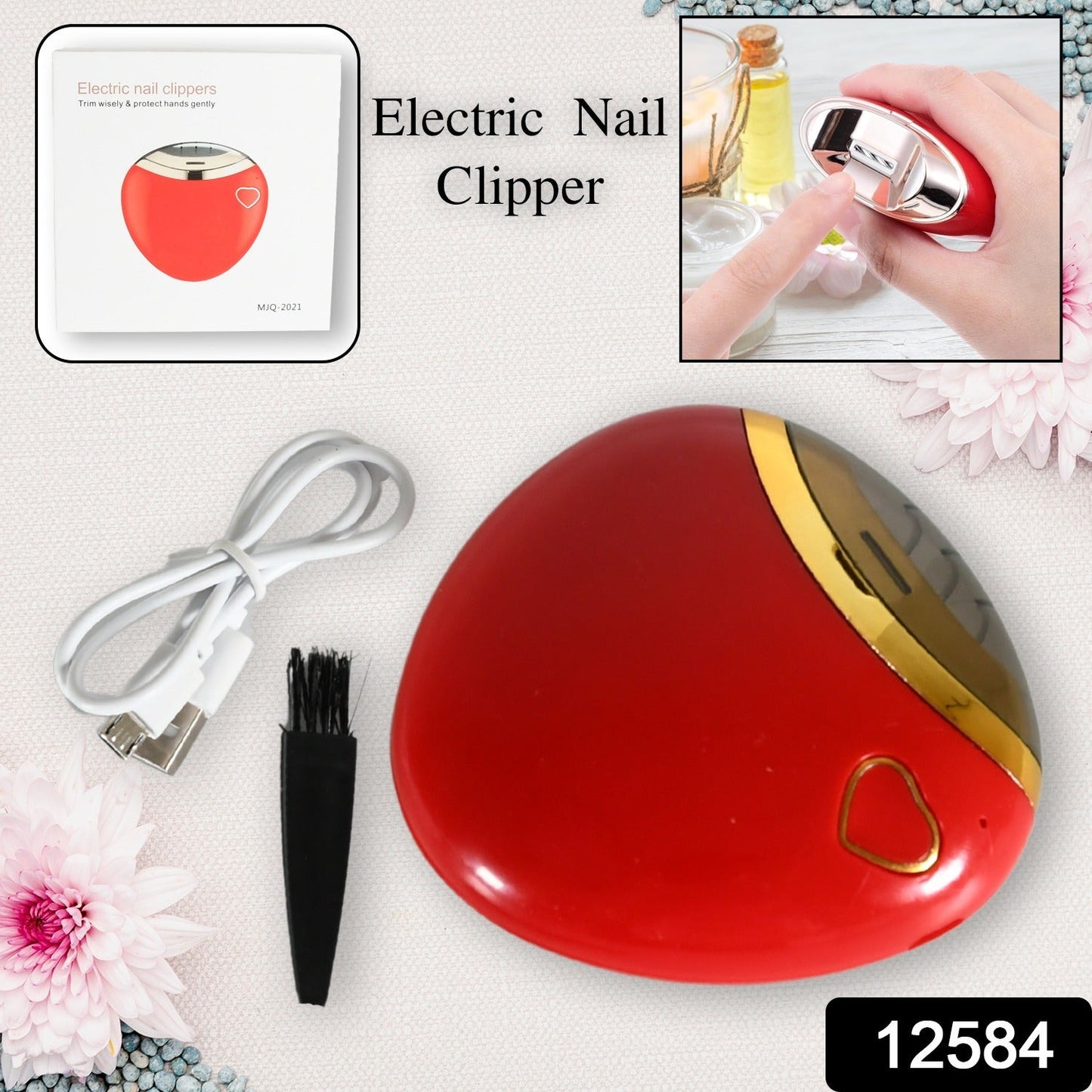 12584 Electric Manicure Automatic Nail Electric Nail Clippers Nail File Electric Nail Drill Electric Nail Cutter Cuticle Nail Grinder Safe Nail Clipper Baby Abs Pedicure Scissors