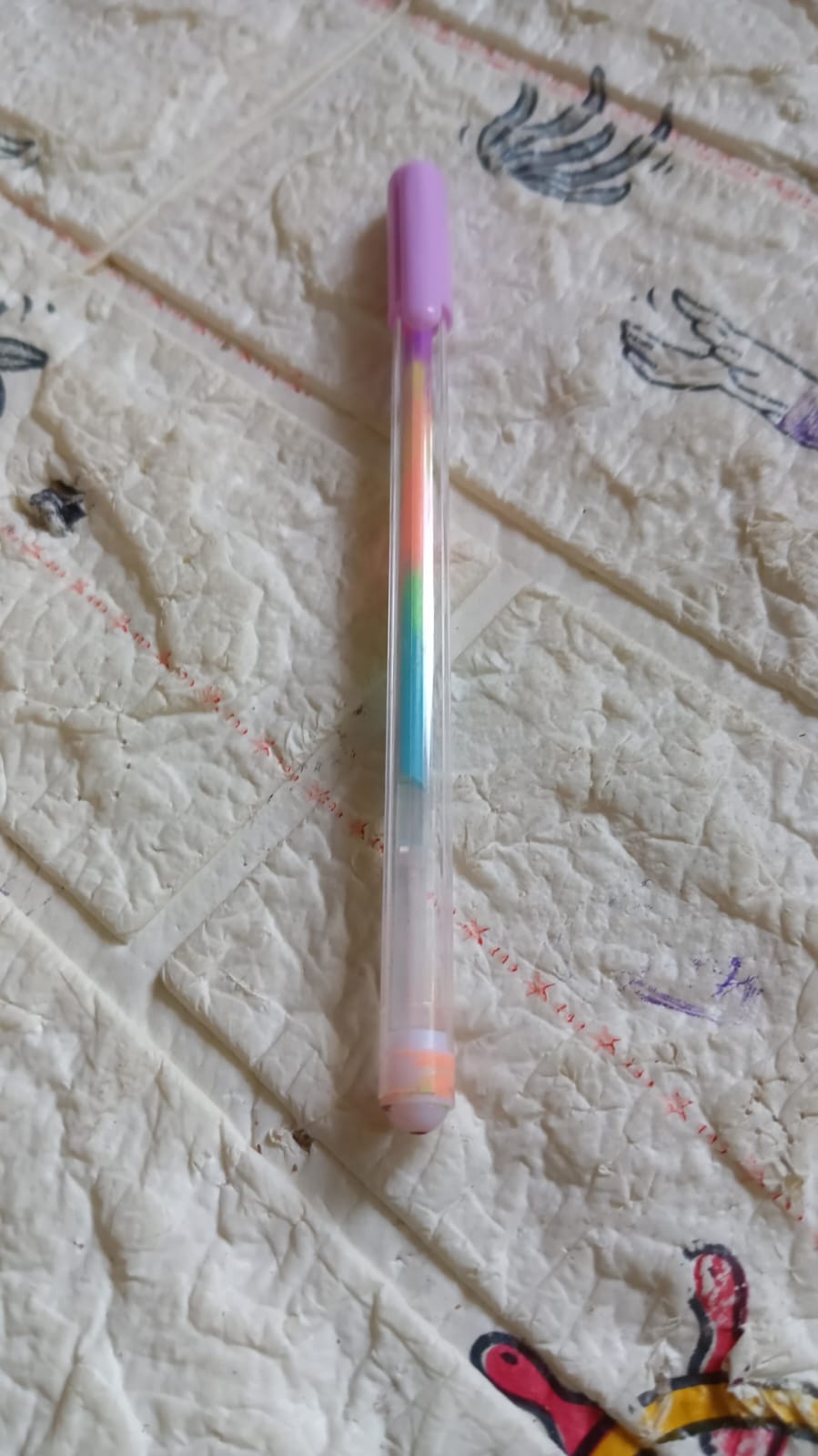 4636 6-in-1 Color Change Pen Gel Pens Color Change Pen Rainbow Color Change Funky Pens, Gel Pen, coloring pen, Roller Ball Pens, School Office Supply Gift Stationery New Released Sturdy and Fashionable (1 Pc)