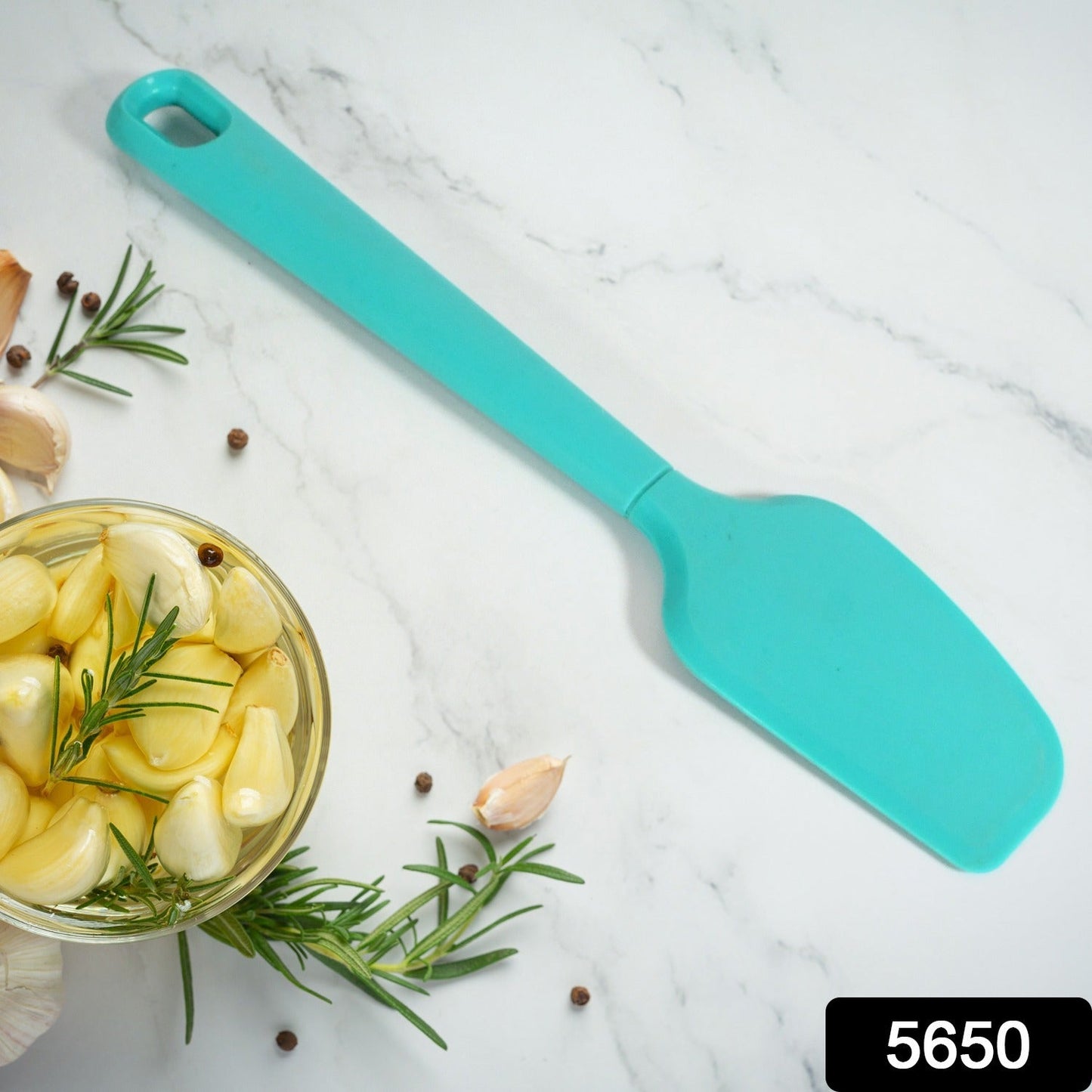 5650 Silicone Jar or Can Spatula: Platinum Spatulas Silicone Heat Resistant, Long Scraper For Jars & Blender