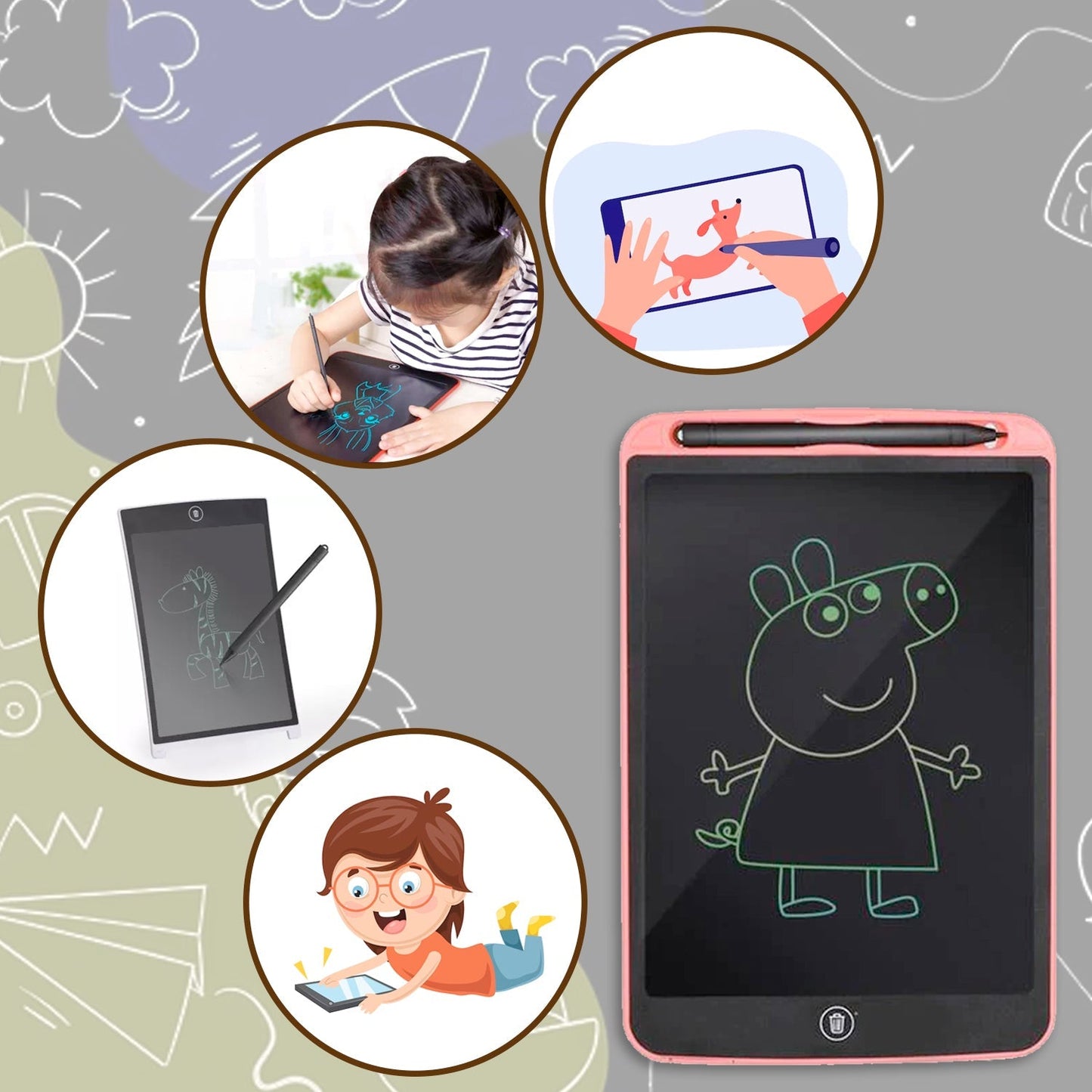 1360 LCD Portable Writing Pad / Tablet for Kids - 8.5 Inch